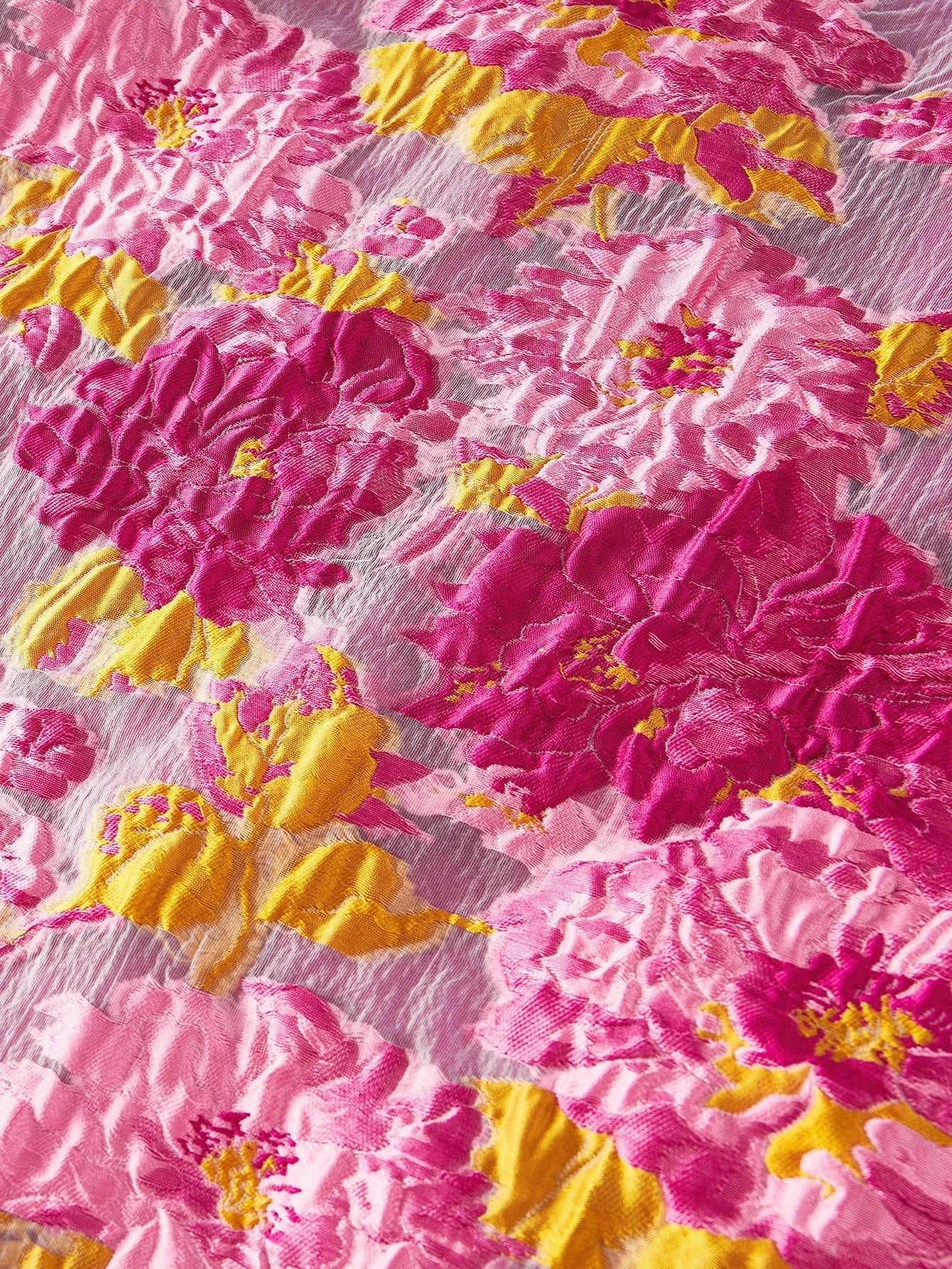 PREMIUM FLORAL JACQUARD TUBE DRESS