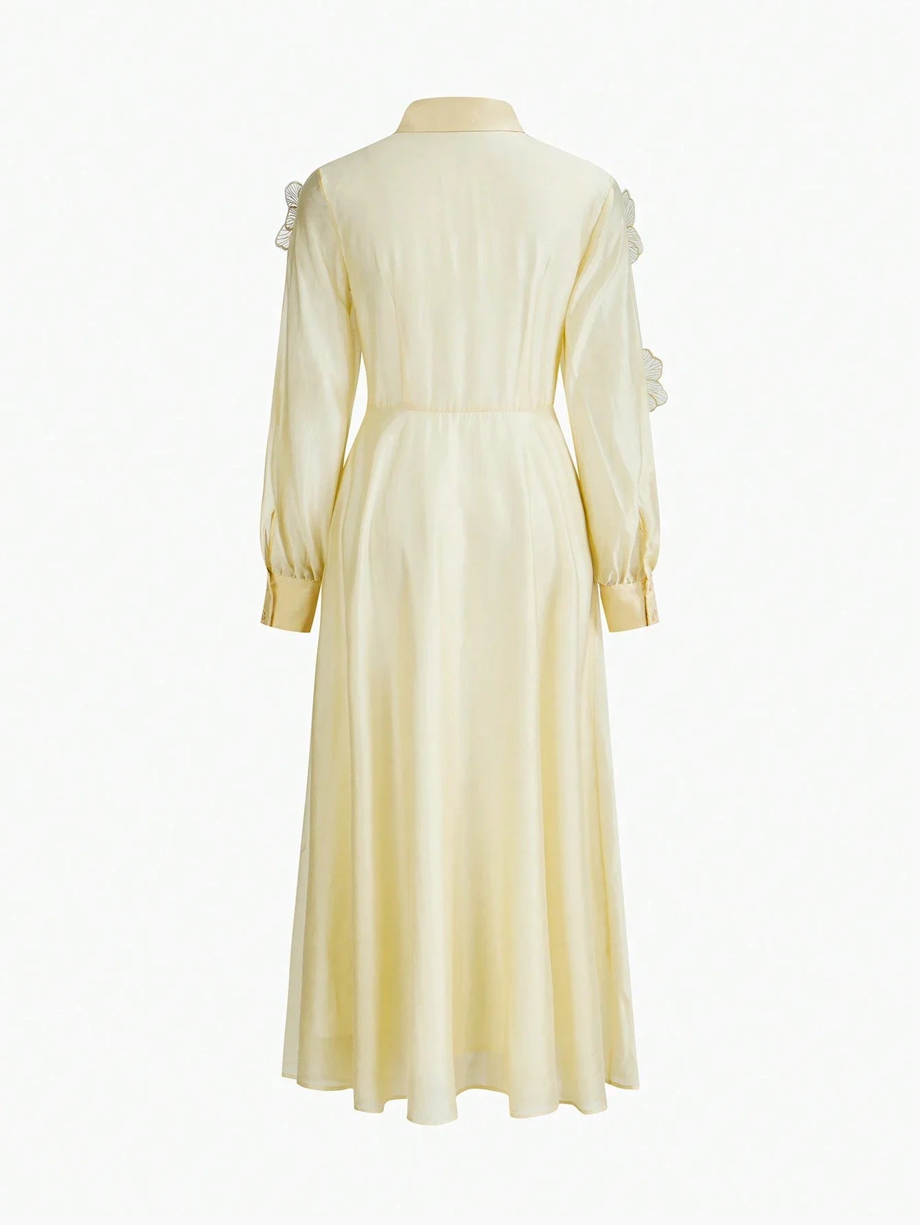 PREMIUM FLORAL PATCHED FLOWY DRESS