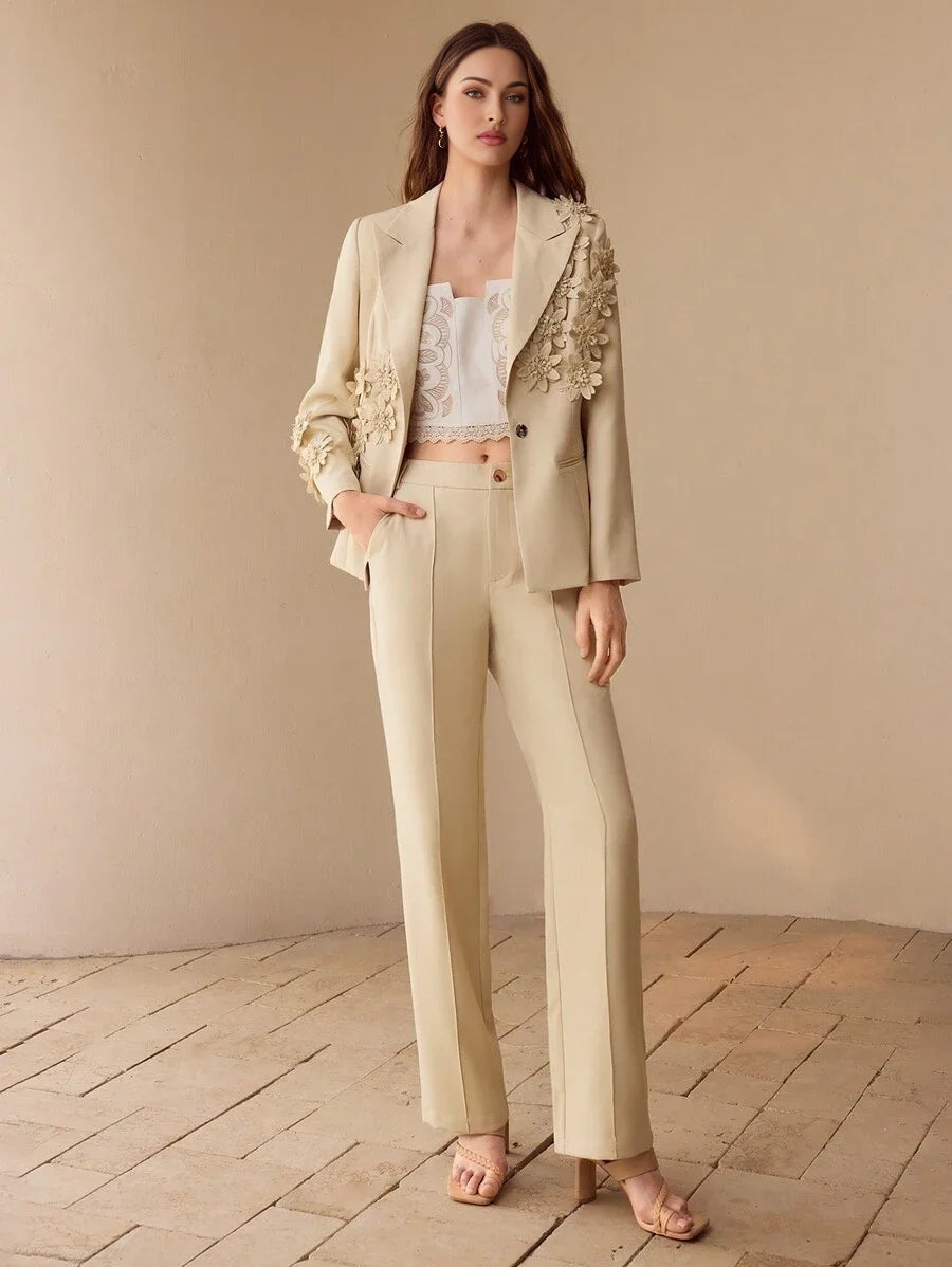 PREMIUM FLORAL PATCHED STRUCTURED BLAZER