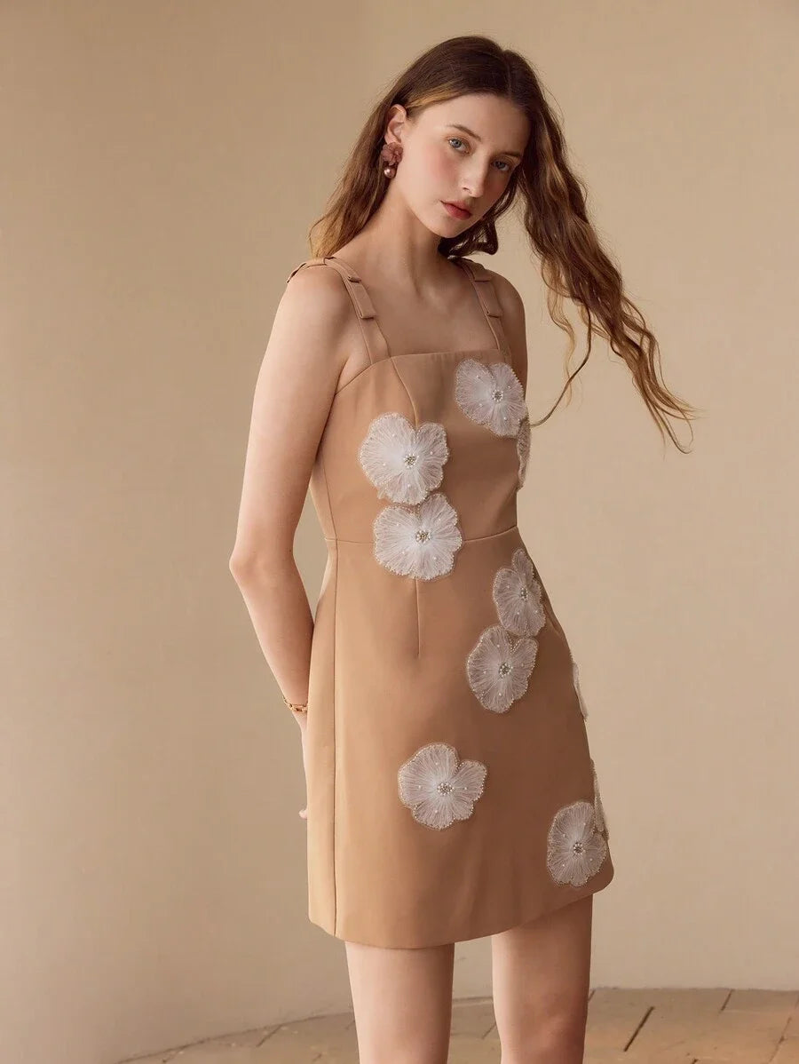 PREMIUM FLORAL PATCHED TANK DRESS