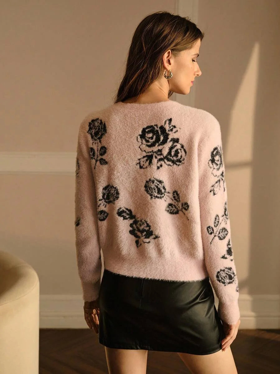 PREMIUM FLORAL PATTERN BUTTON UP CARDIGAN