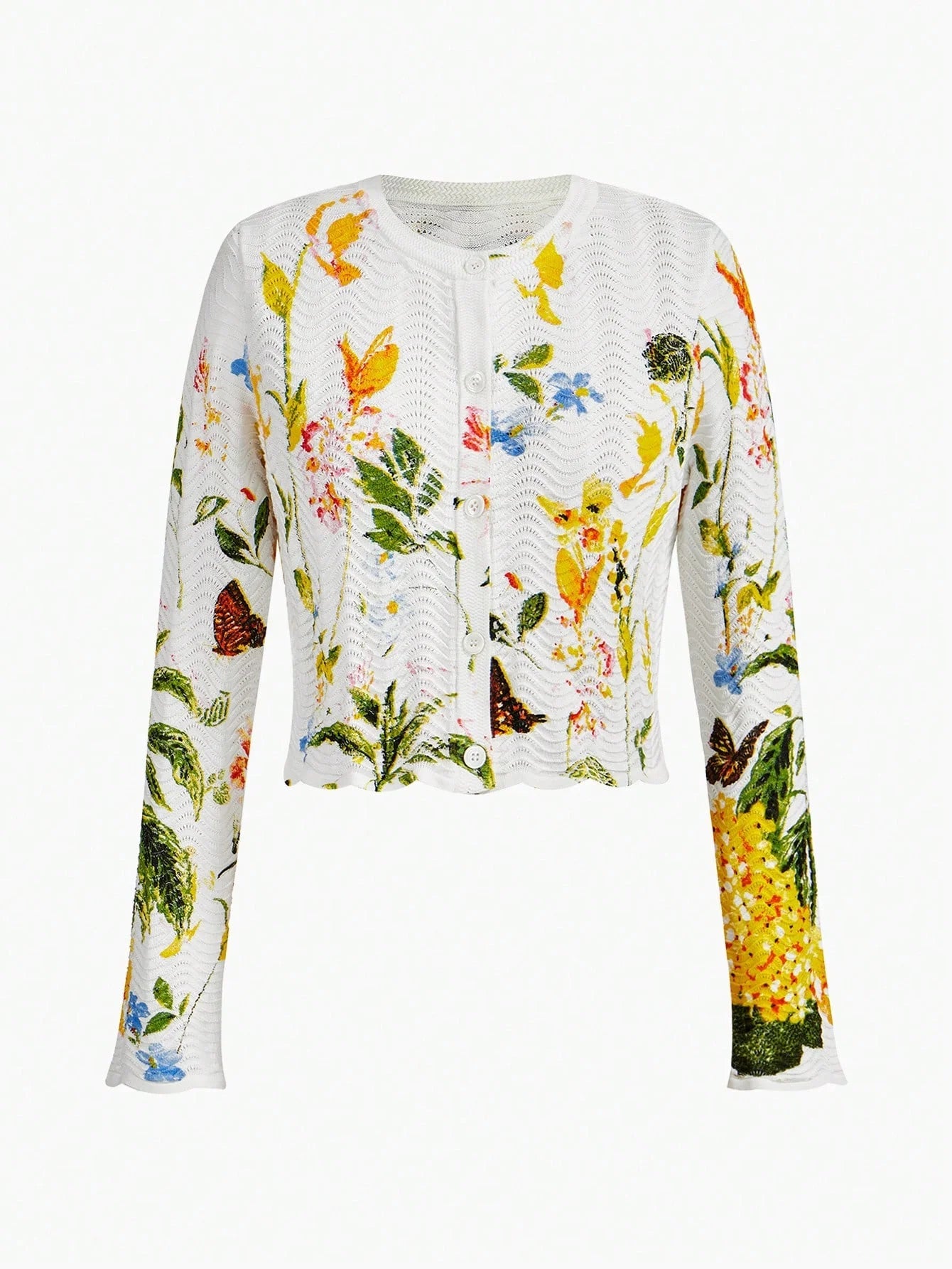 PREMIUM FLORAL PATTERN BUTTON UP CARDIGANSPRINGSUMMER