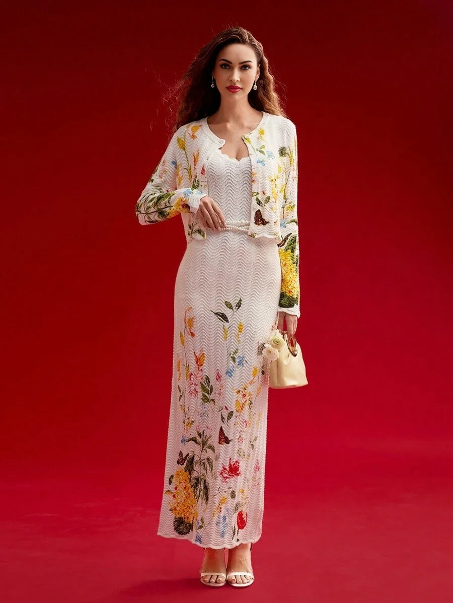 PREMIUM FLORAL PATTERN BUTTON UP CARDIGANSPRINGSUMMER