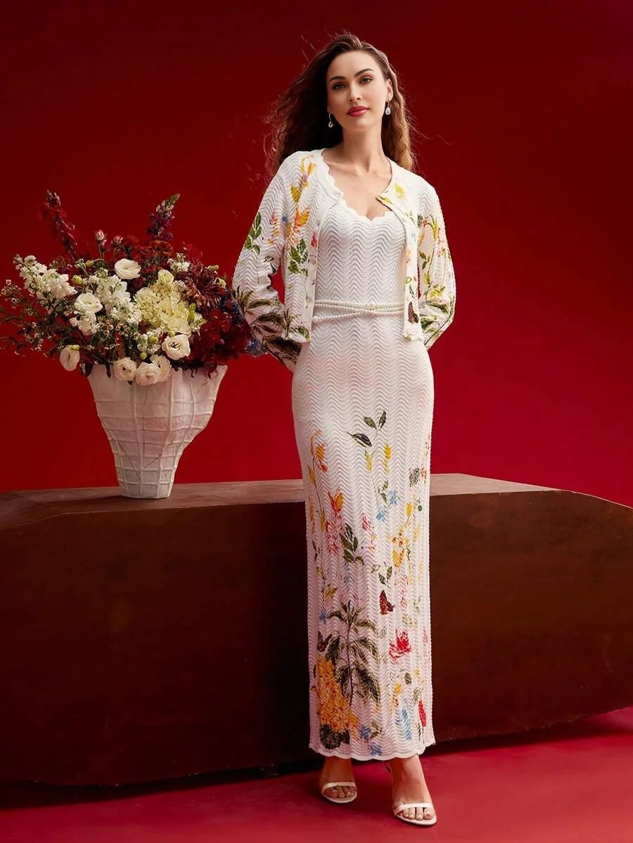 PREMIUM FLORAL PATTERN BUTTON UP CARDIGANSPRINGSUMMER