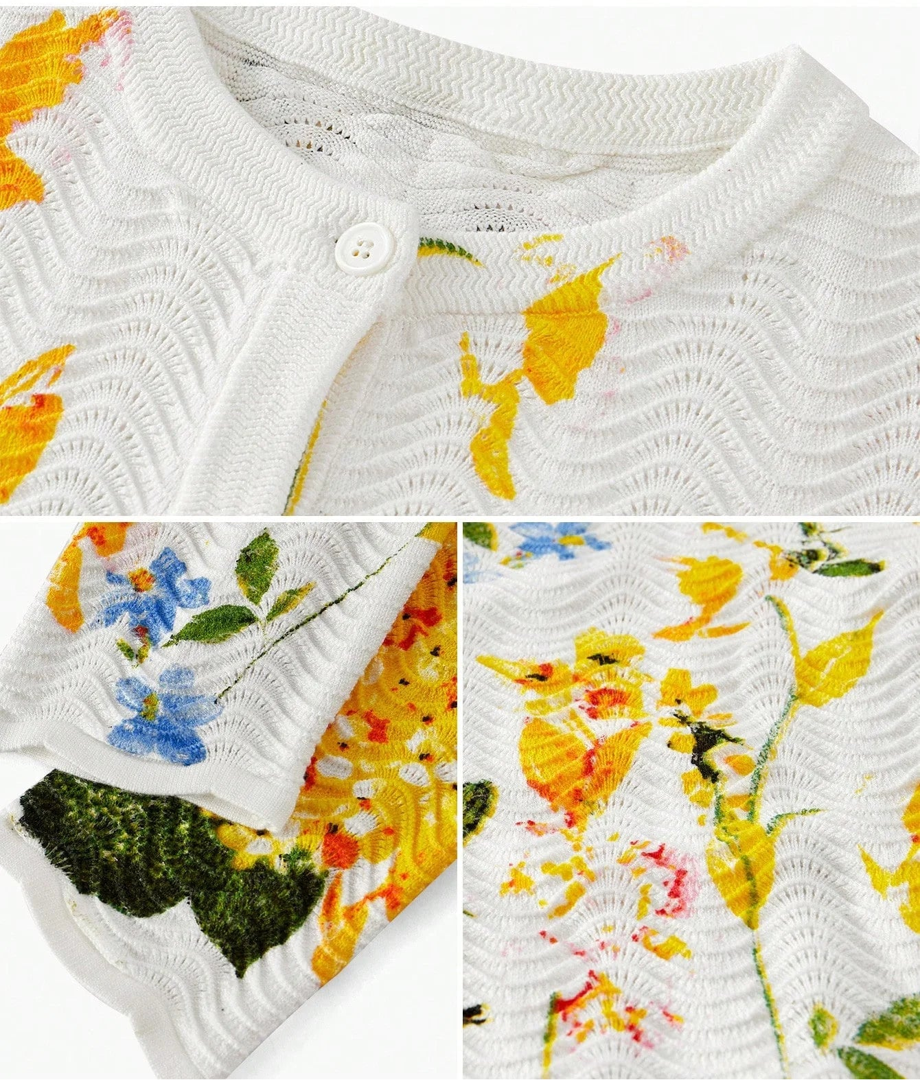 PREMIUM FLORAL PATTERN BUTTON UP CARDIGANSPRINGSUMMER