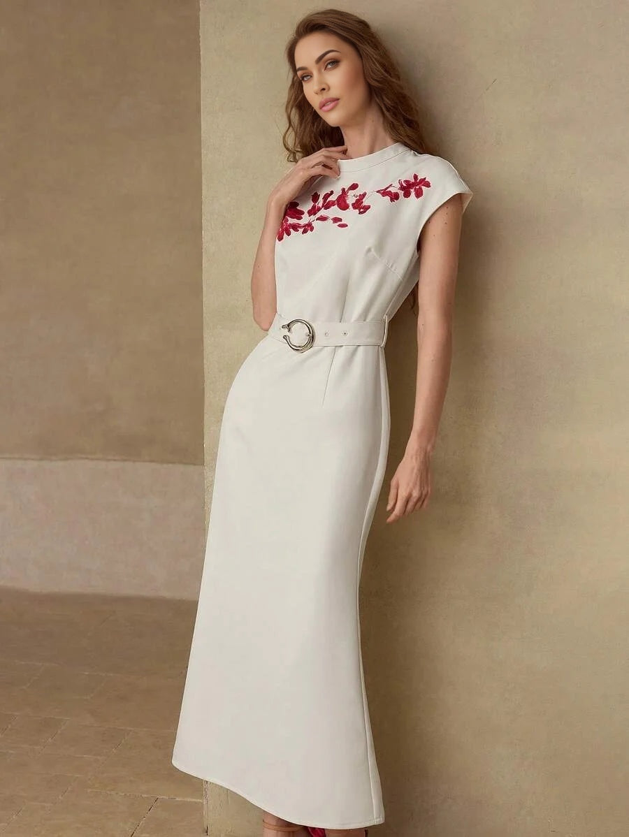 PREMIUM FLORAL PRINT BIAS CUT DRESS