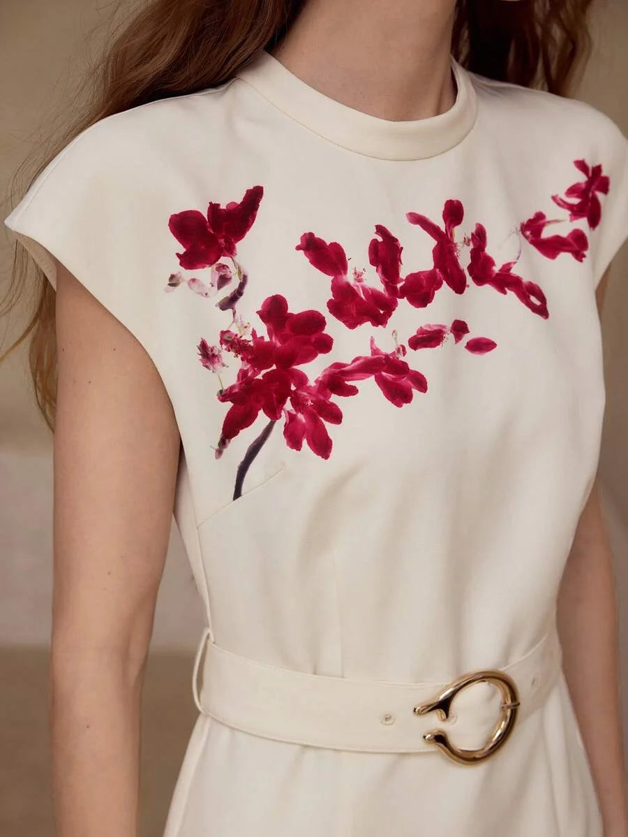 PREMIUM FLORAL PRINT BIAS CUT DRESS