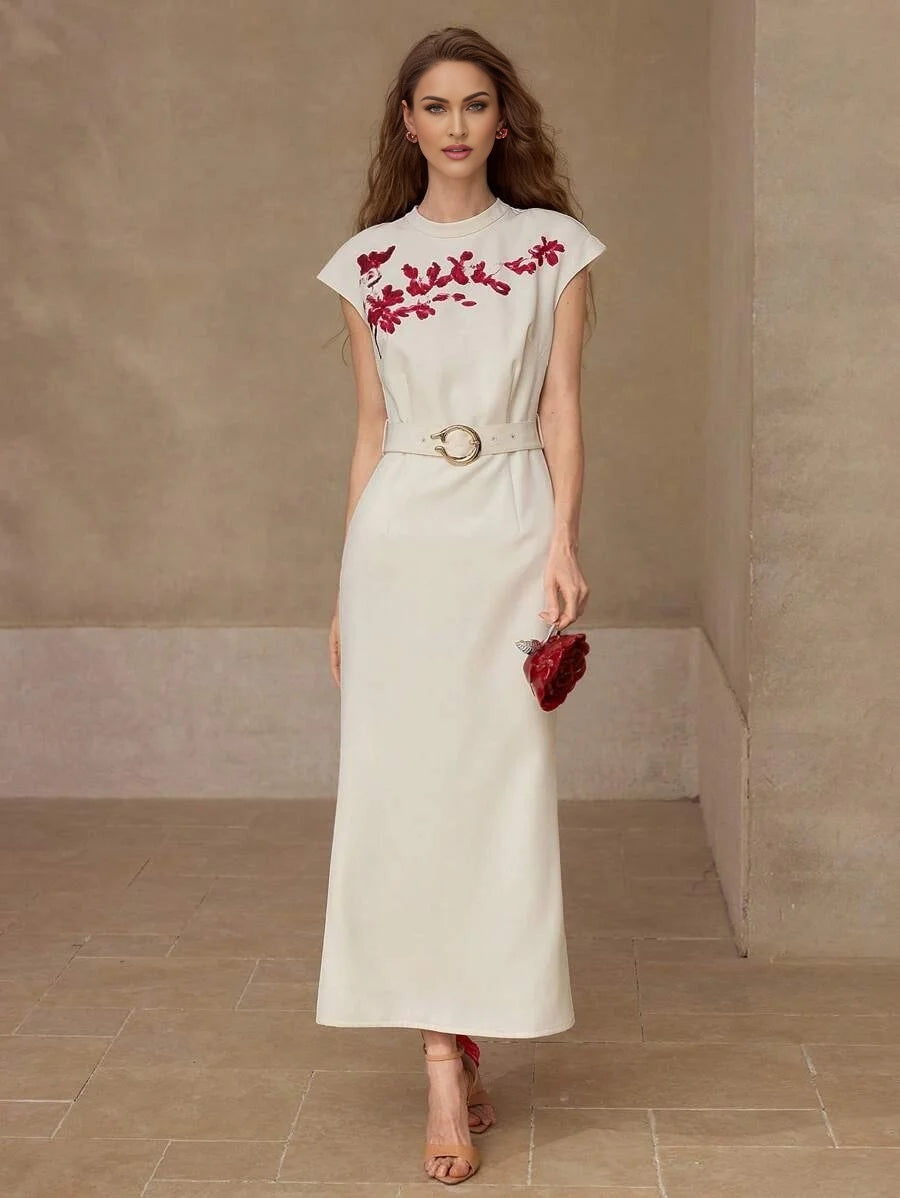 PREMIUM FLORAL PRINT BIAS CUT DRESS