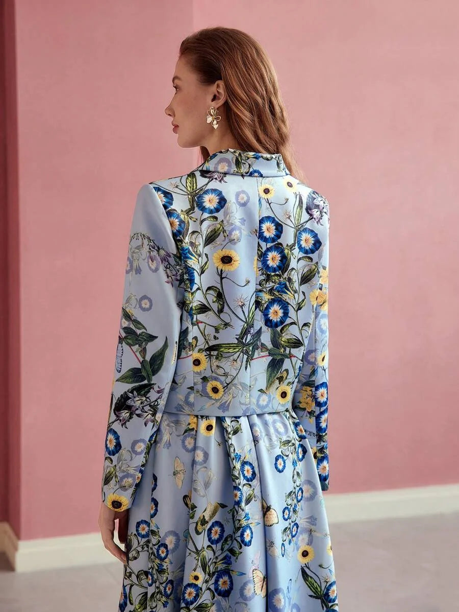 PREMIUM FLORAL PRINT BOXY BLAZERVALENTINES DAYSPRINGSUMMER