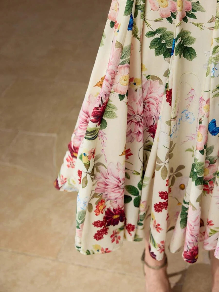 PREMIUM FLORAL PRINT CAMI DRESSSUMMER DRESSES FOR WOMEN