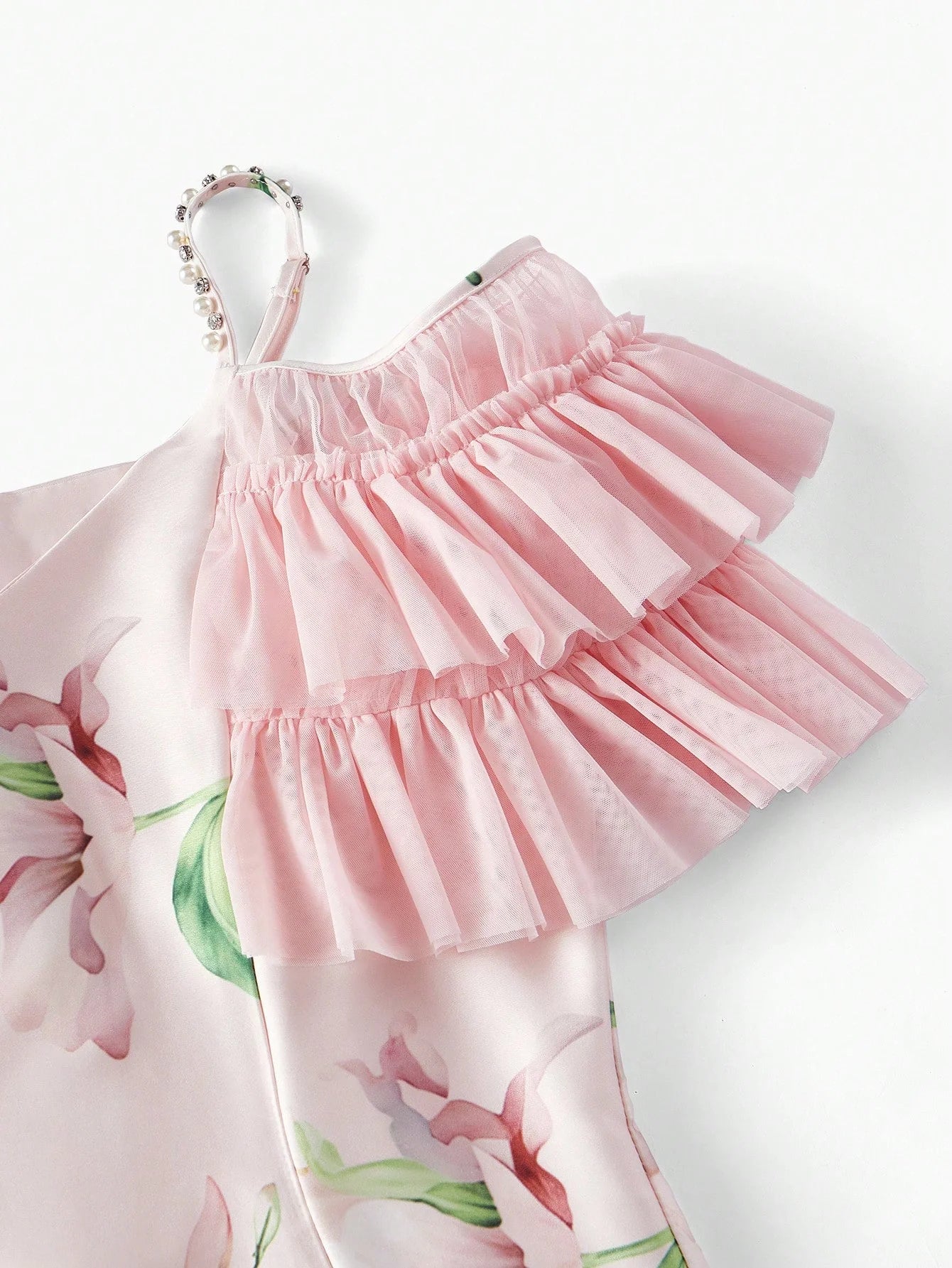 PREMIUM FLORAL PRINT COLD SHOULDER DRESS