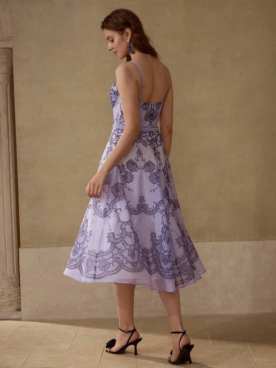 PREMIUM FLORAL PRINT FLOWY DRESS