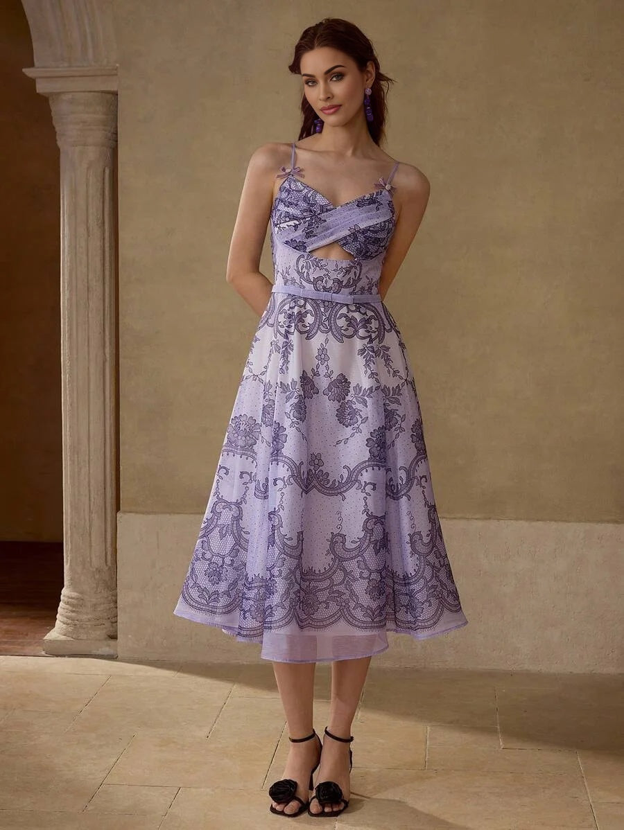 PREMIUM FLORAL PRINT FLOWY DRESS