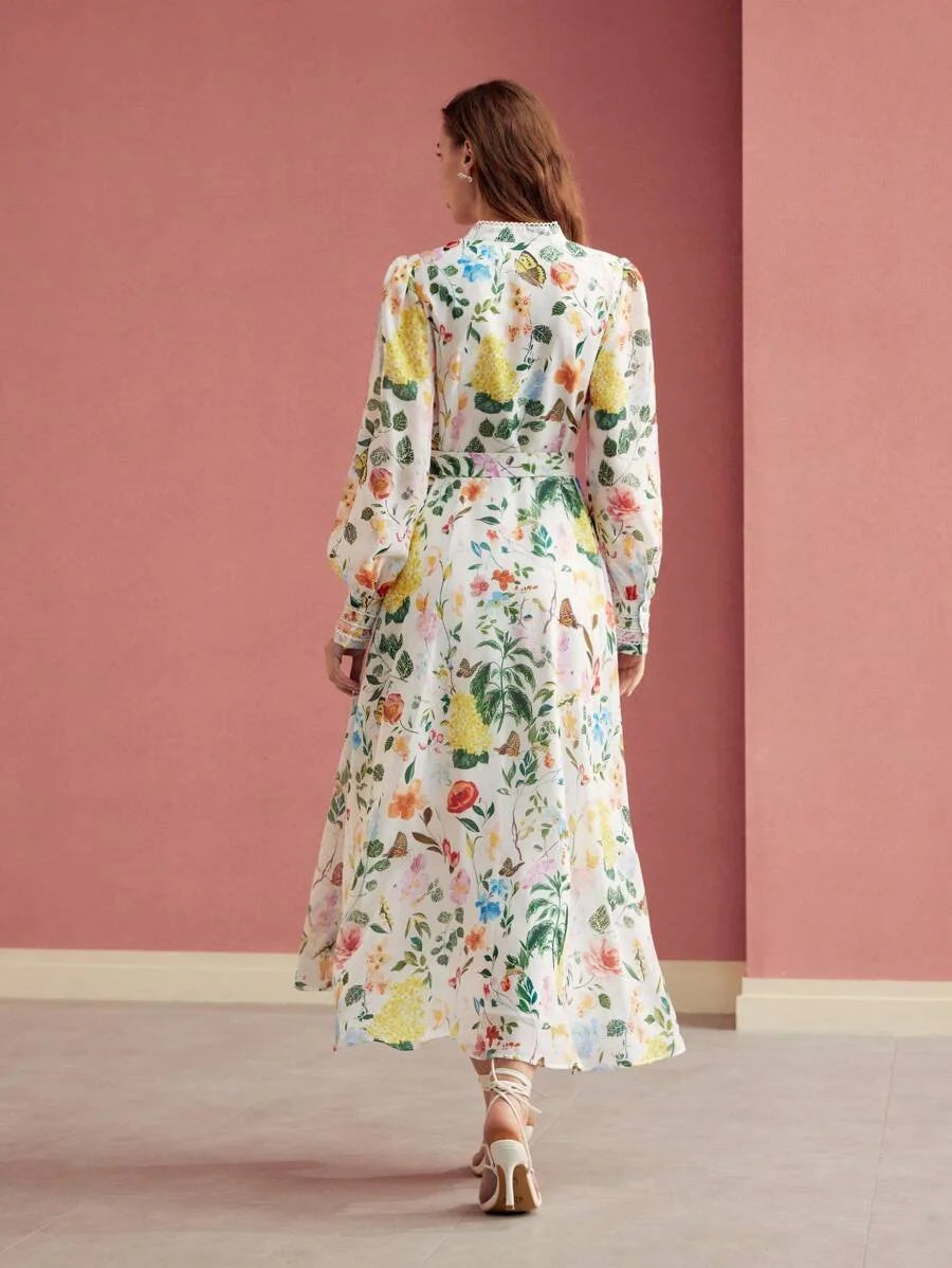 PREMIUM FLORAL PRINT FLOWY DRESSVALENTINES DAY OUTFITSPRINGSUMMER