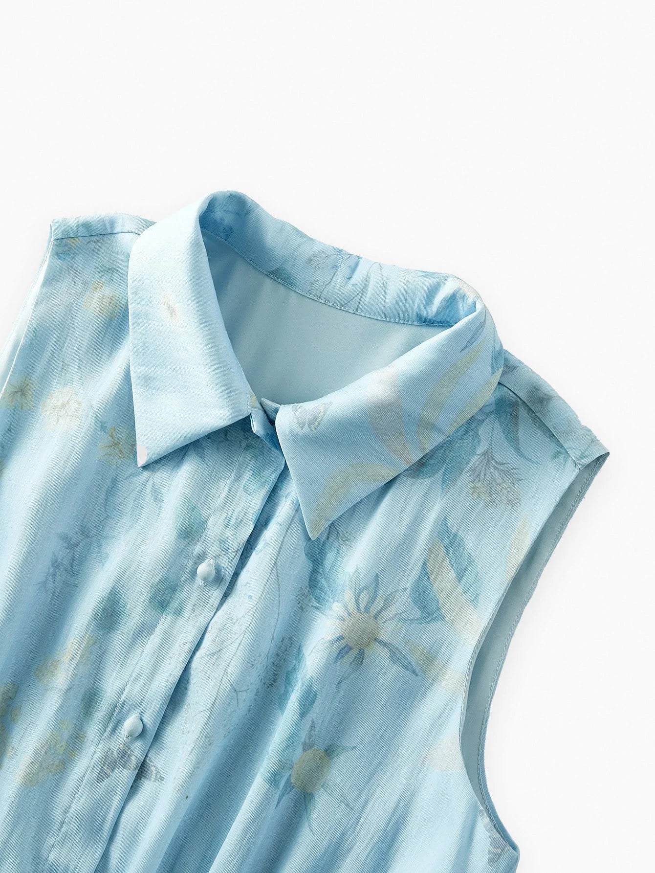 PREMIUM FLORAL PRINT GATHERED DRESS