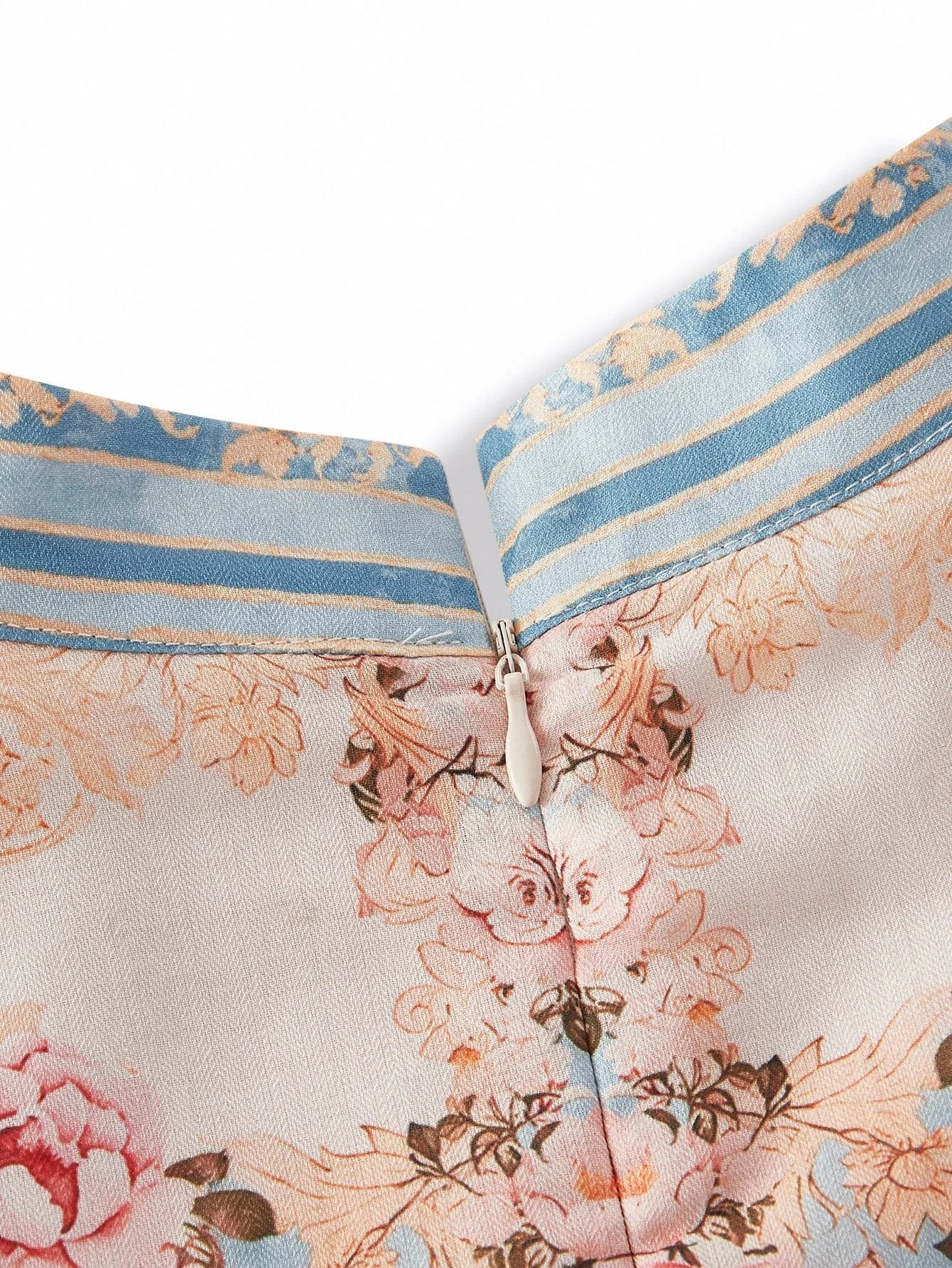 PREMIUM FLORAL PRINT NOTCH NECK BELTED DRESS