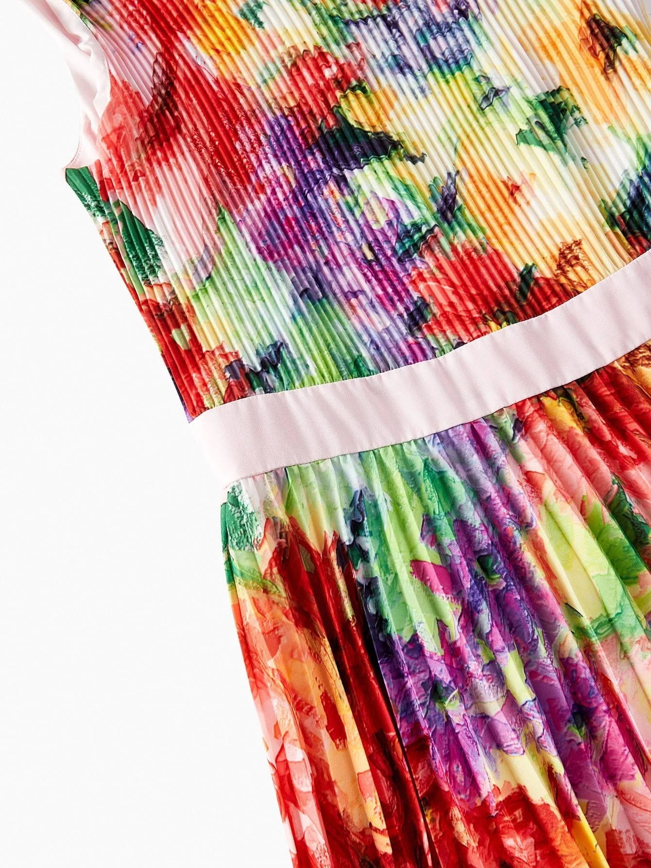 PREMIUM FLORAL PRINT PLEATED DRESS