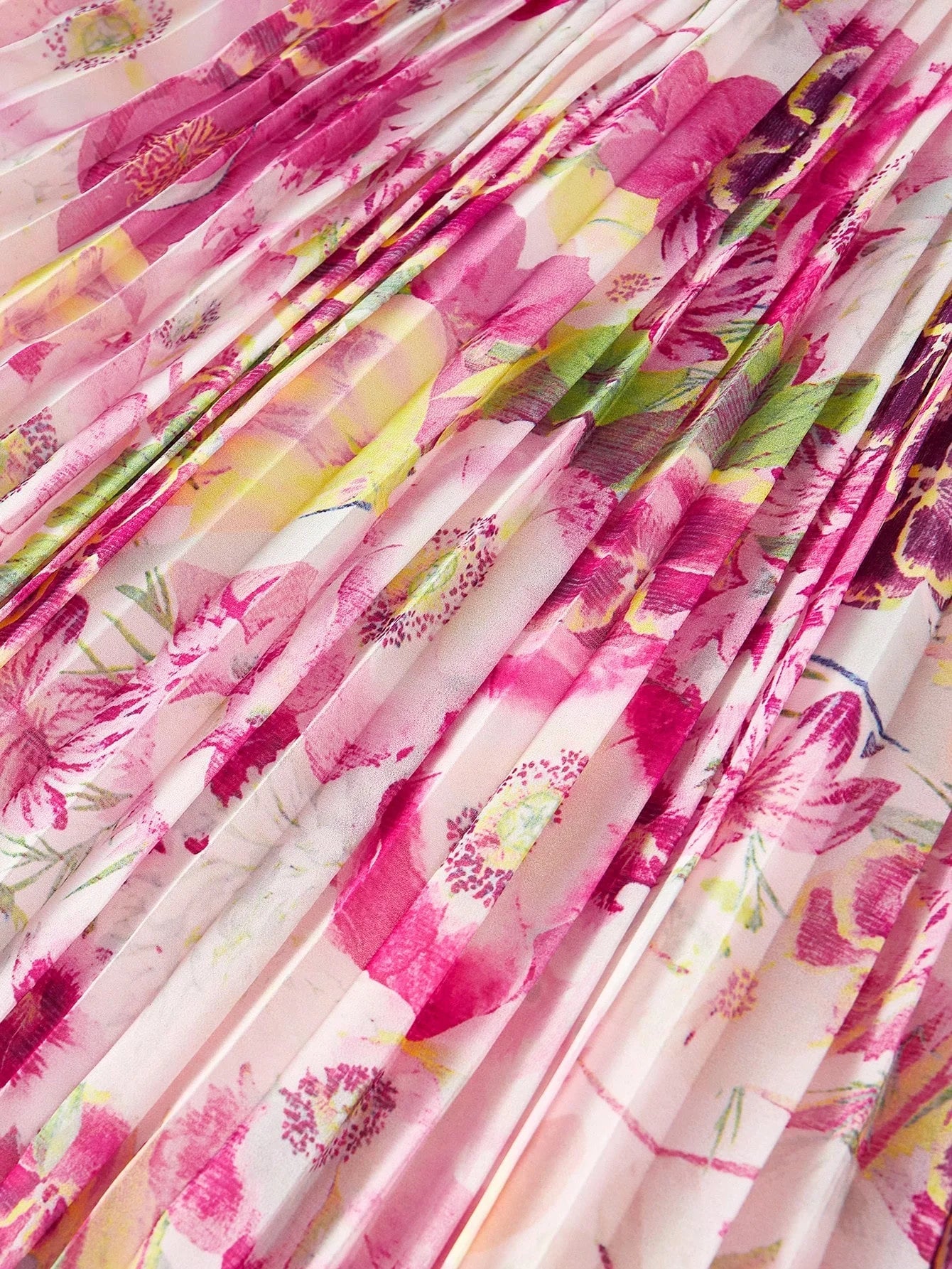 PREMIUM FLORAL PRINT PLEATED DRESS