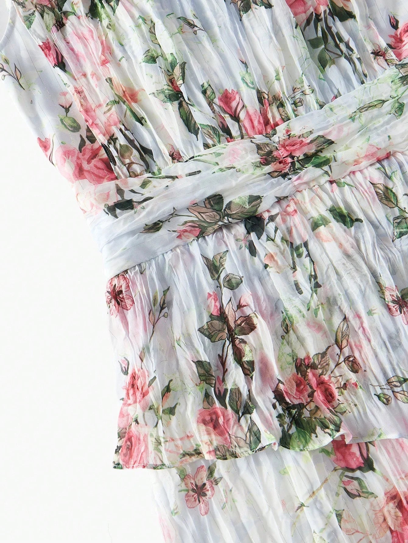PREMIUM FLORAL PRINT RUCHED DRESS