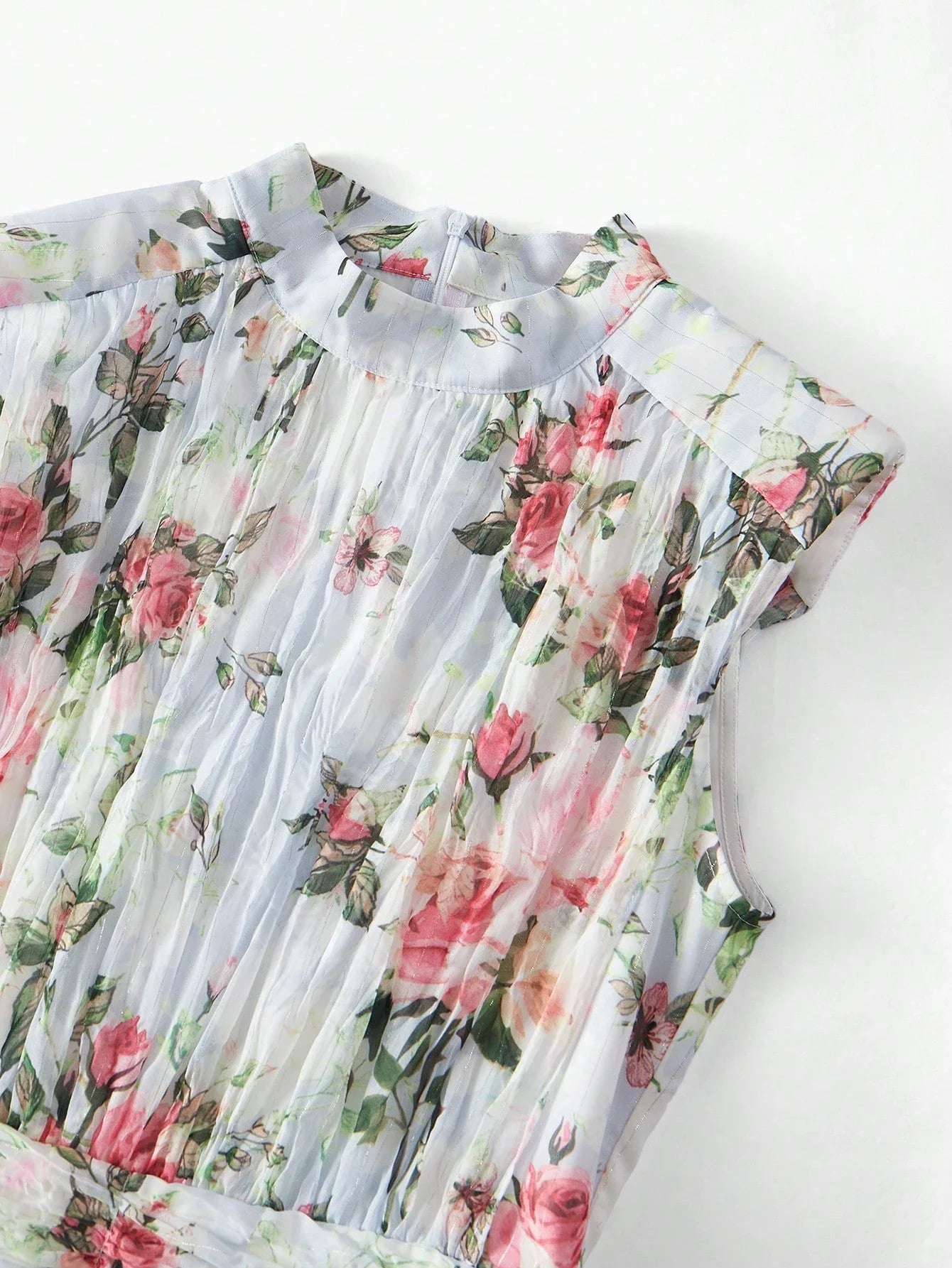 PREMIUM FLORAL PRINT RUCHED DRESS