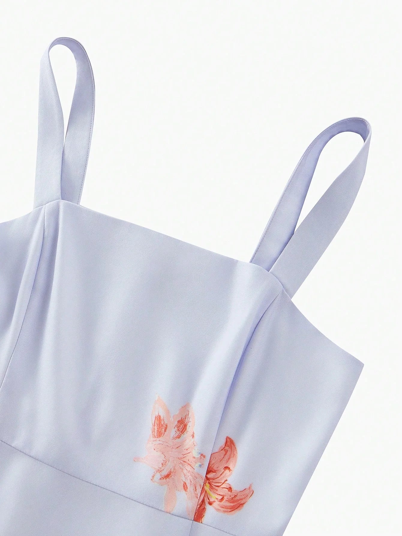 PREMIUM FLORAL PRINT RUFFLE HEM DRESS