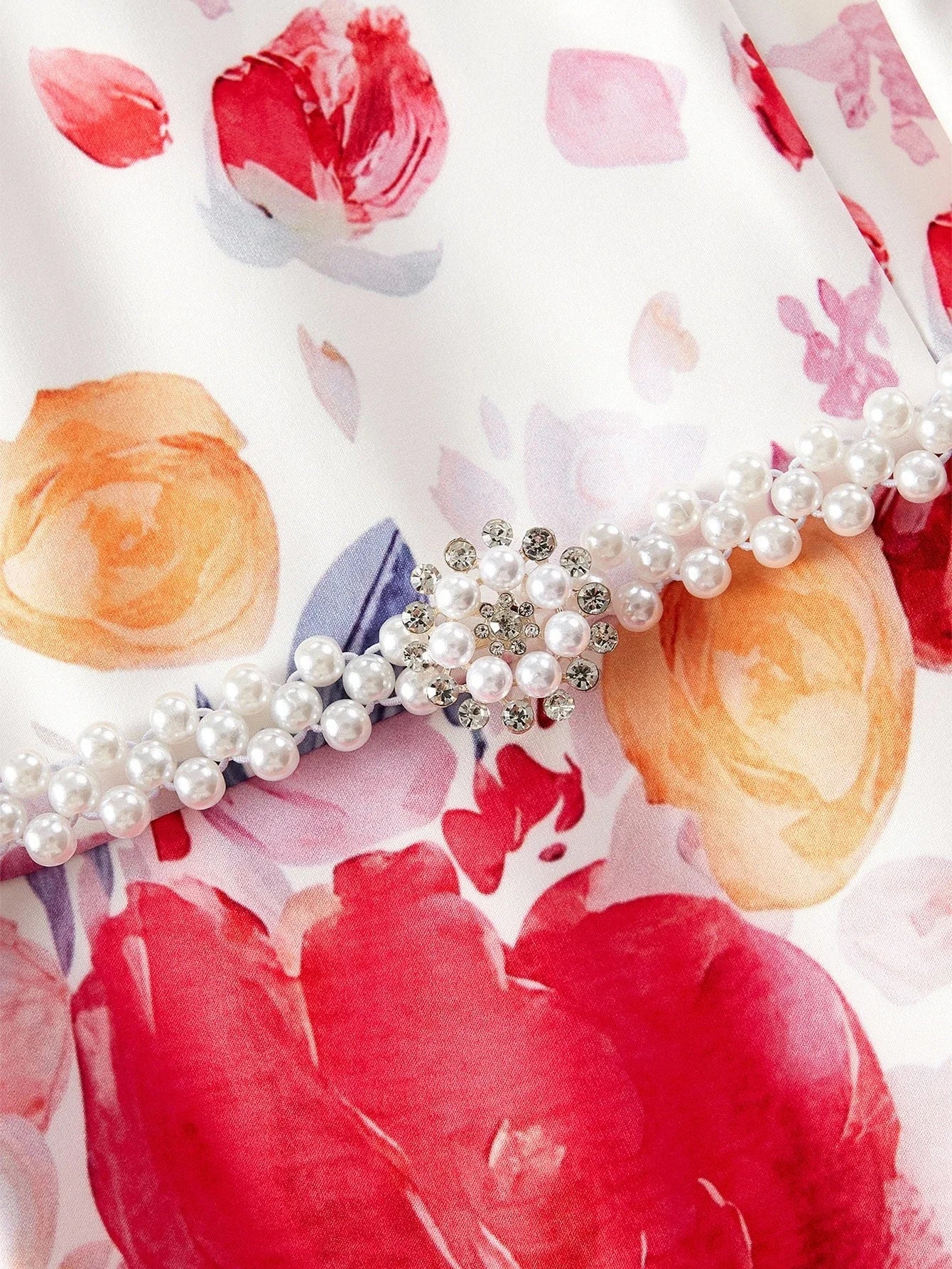 PREMIUM FLORAL PRINT SPLIT BACK COCKTAIL DRESS WITHOUT BELT