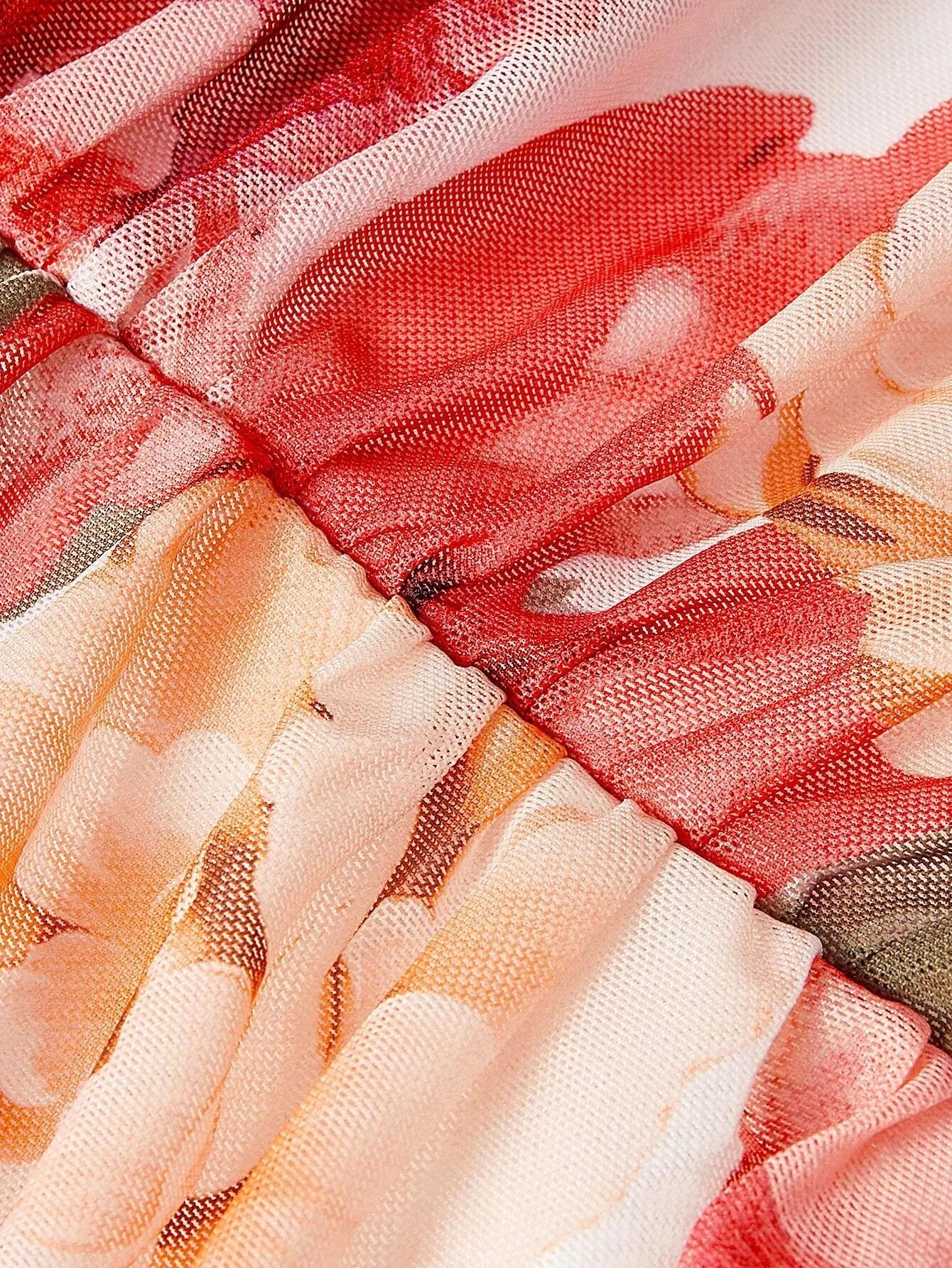 PREMIUM FLORAL PRINT SQUARE NECK RUCHED DRESSSUMMER OUTFITS FOR BEACH VACATION