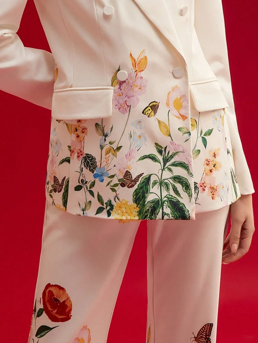 PREMIUM FLORAL PRINT STRUCTURED BLAZERSPRINGSUMMER