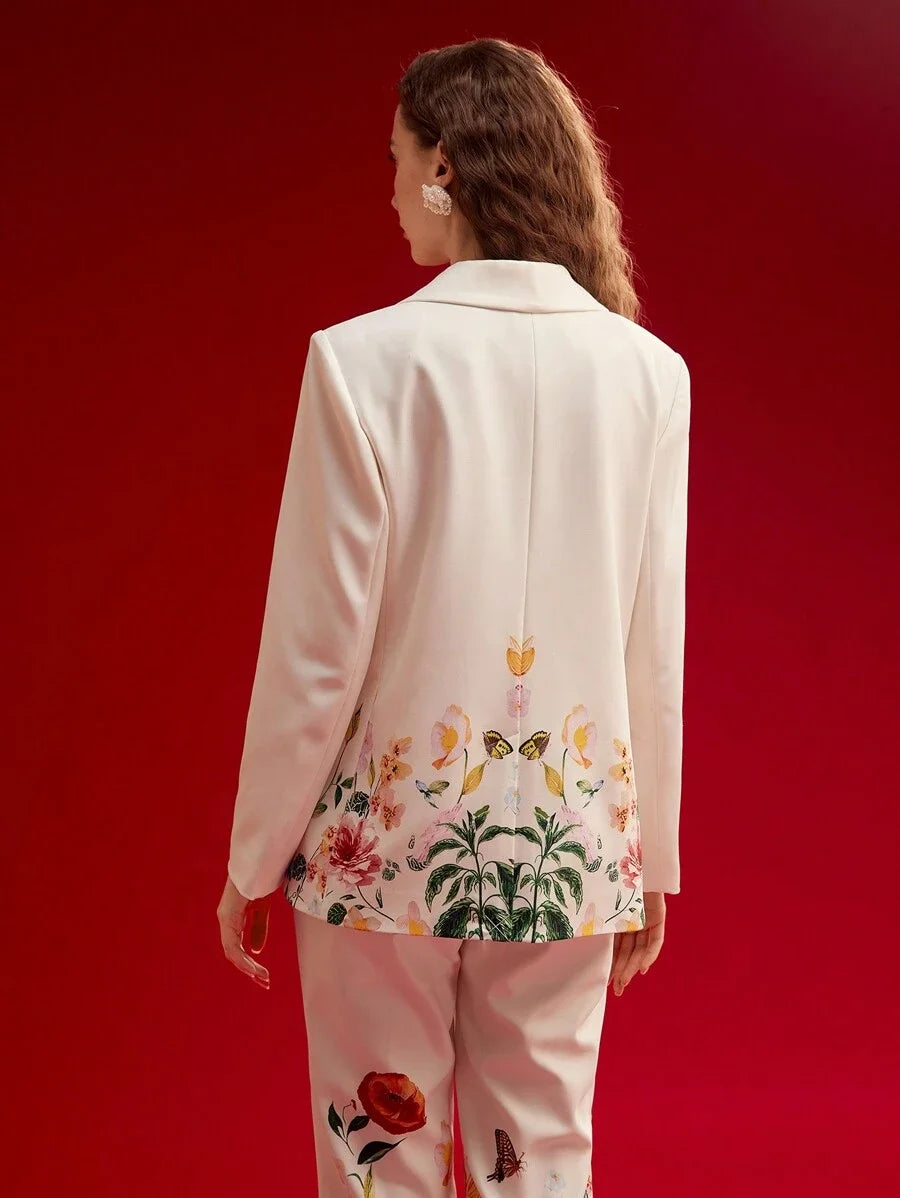 PREMIUM FLORAL PRINT STRUCTURED BLAZERSPRINGSUMMER