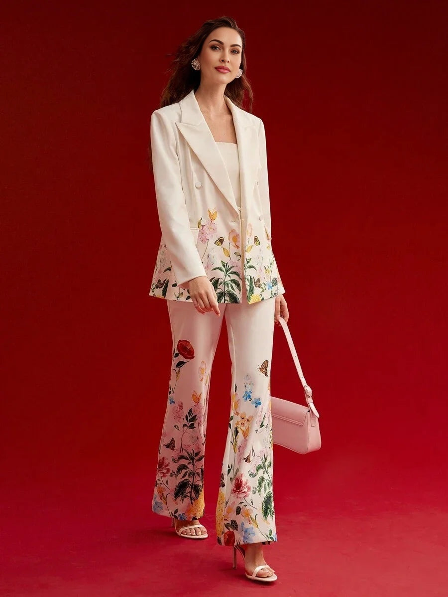 PREMIUM FLORAL PRINT STRUCTURED BLAZERSPRINGSUMMER