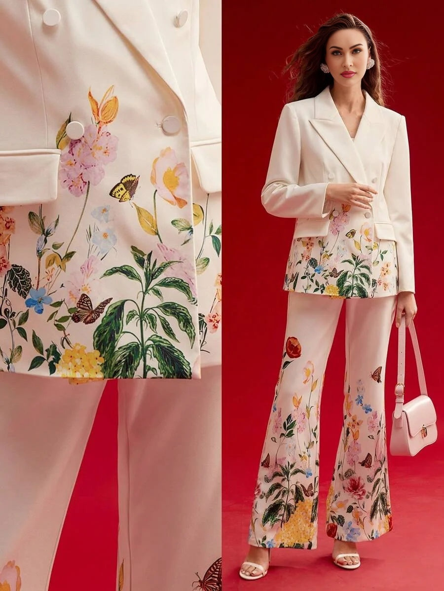 PREMIUM FLORAL PRINT STRUCTURED BLAZERSPRINGSUMMER