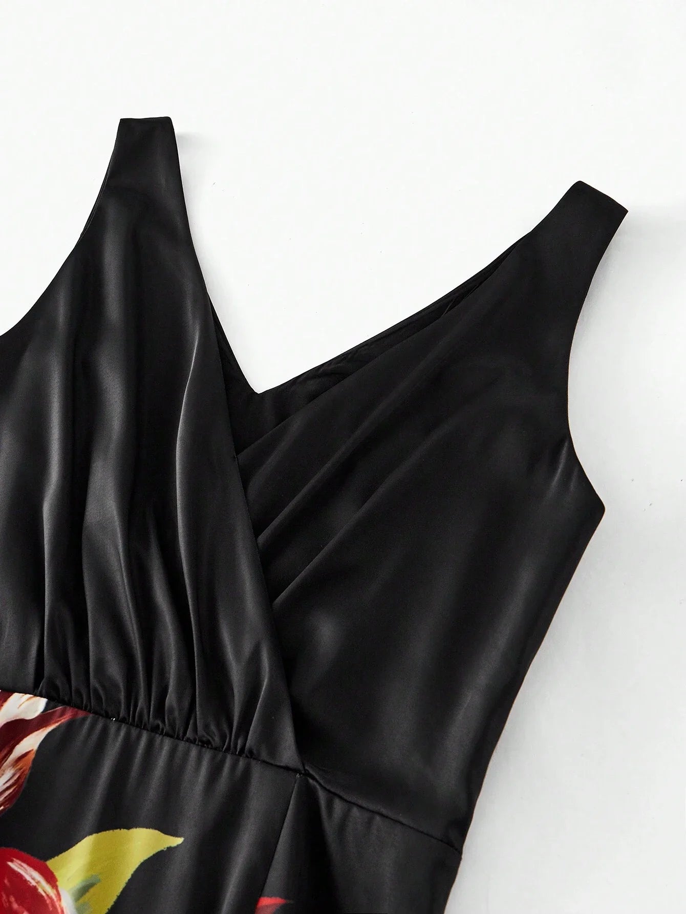 PREMIUM FLORAL PRINT THIGH SLIT DRESS