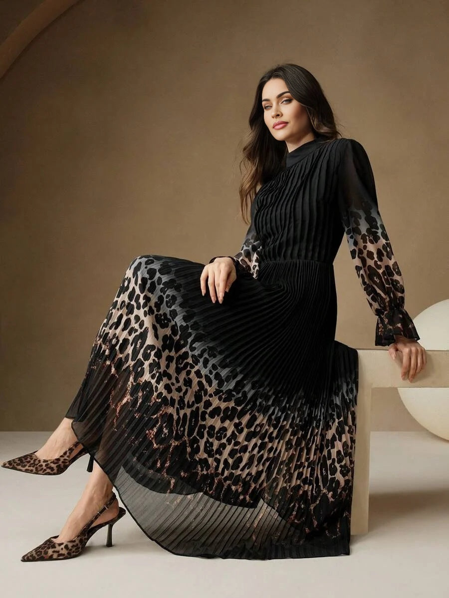 PREMIUM FLORAL PRINT TIERED LAYER DRESS