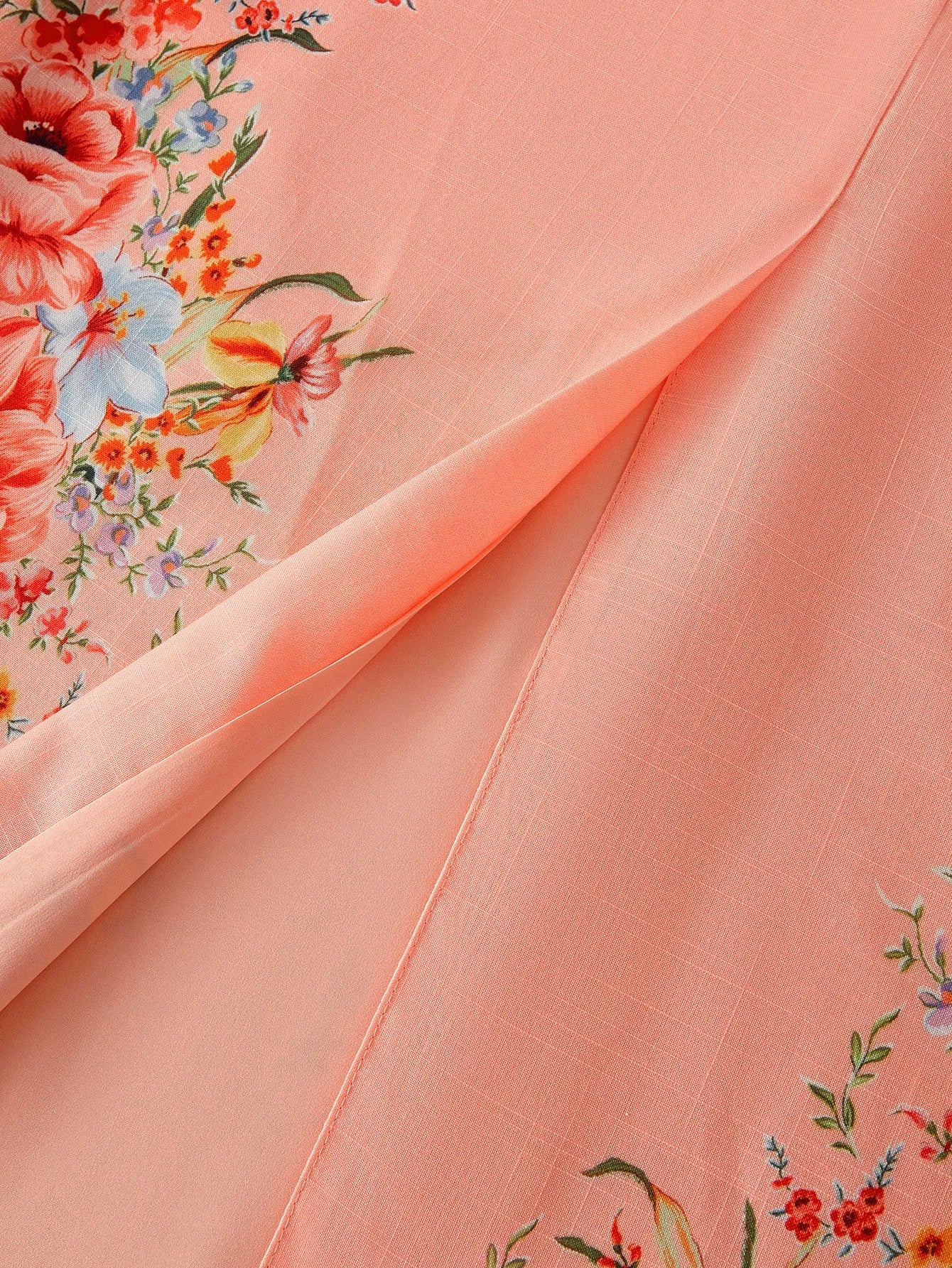 PREMIUM FLORAL PRINT VNECK ELEGANT MIDI DRESS SUITABLE FOR VACATION