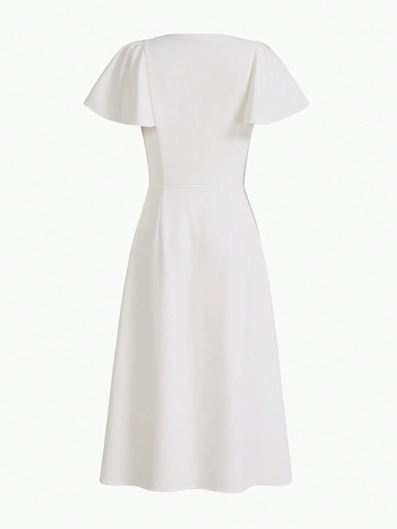 PREMIUM FLORAL PRINT VNECK FLUTTER SLEEVE DRESSSUMMER OUTFITS