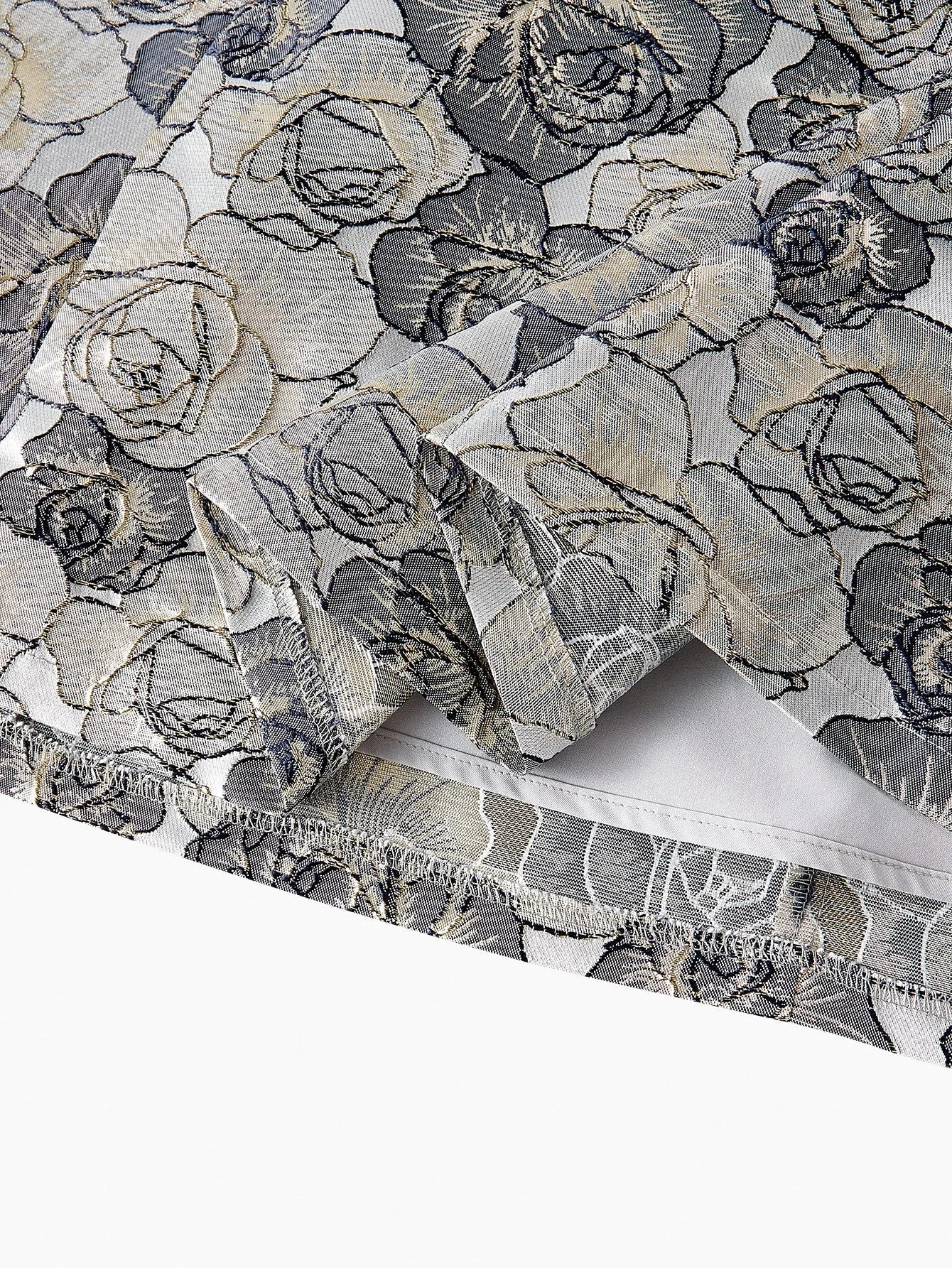 PREMIUM FLORAL PRINT ZIPPER DRESS