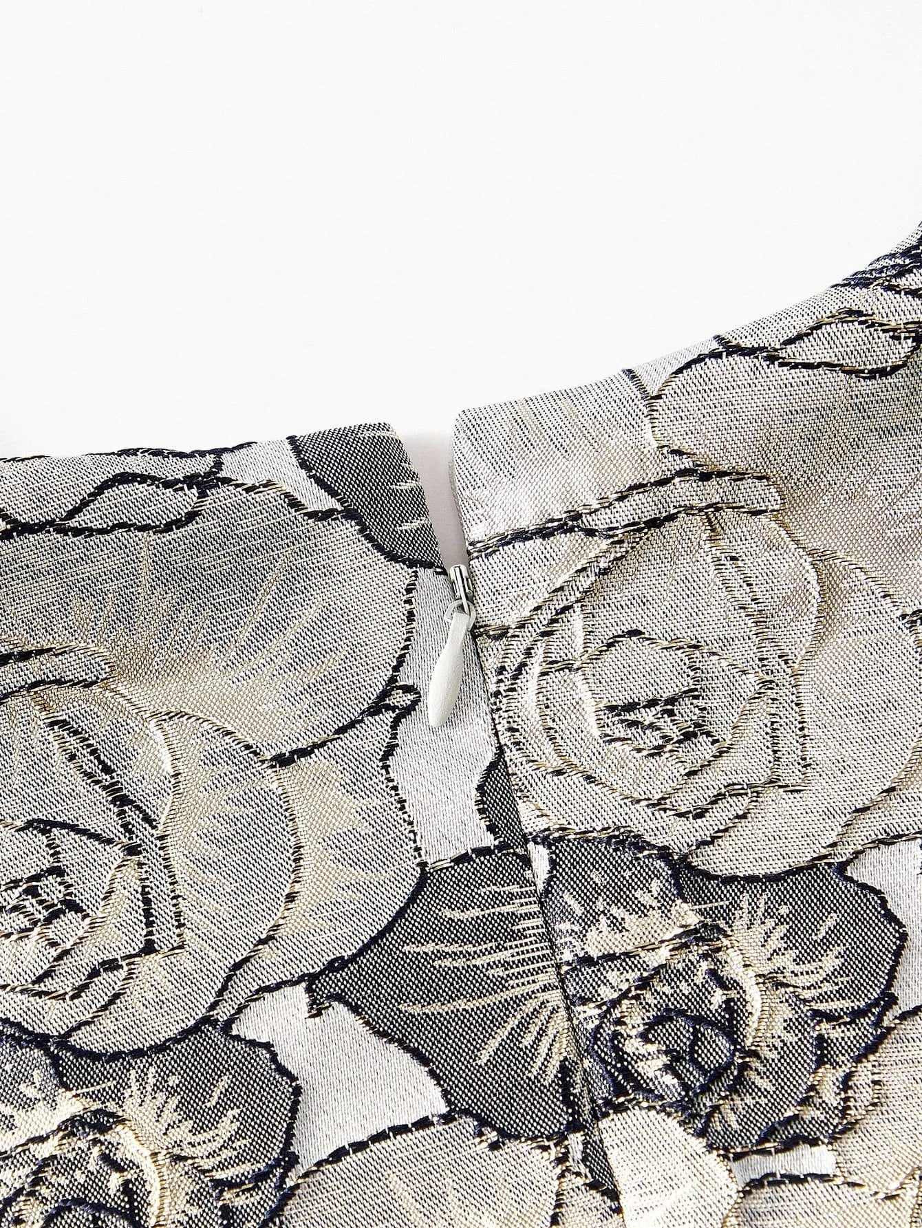 PREMIUM FLORAL PRINT ZIPPER DRESS