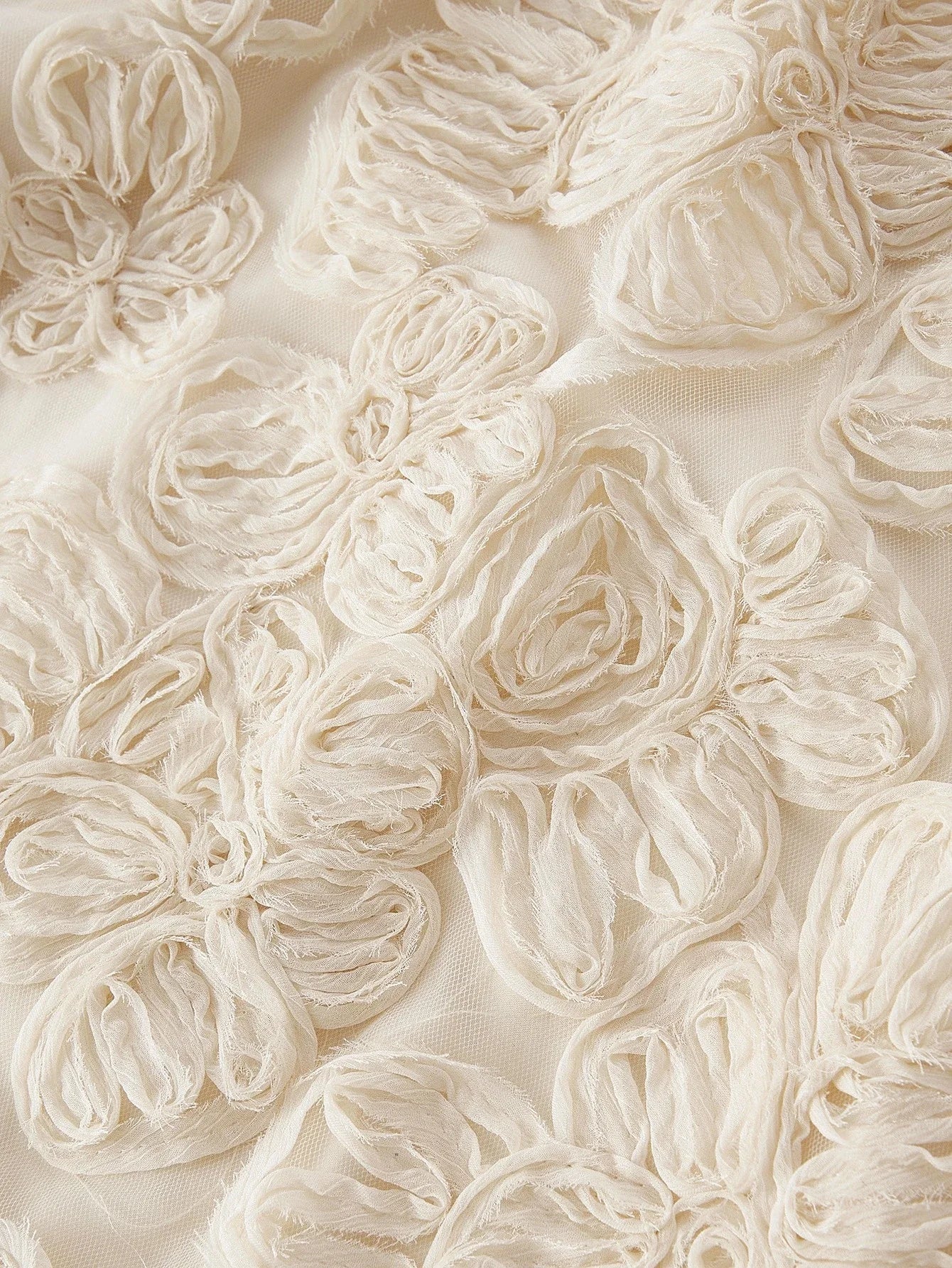 PREMIUM FLORAL TEXTURED MESH OVERLAY FLARE HEM SLIP DRESS