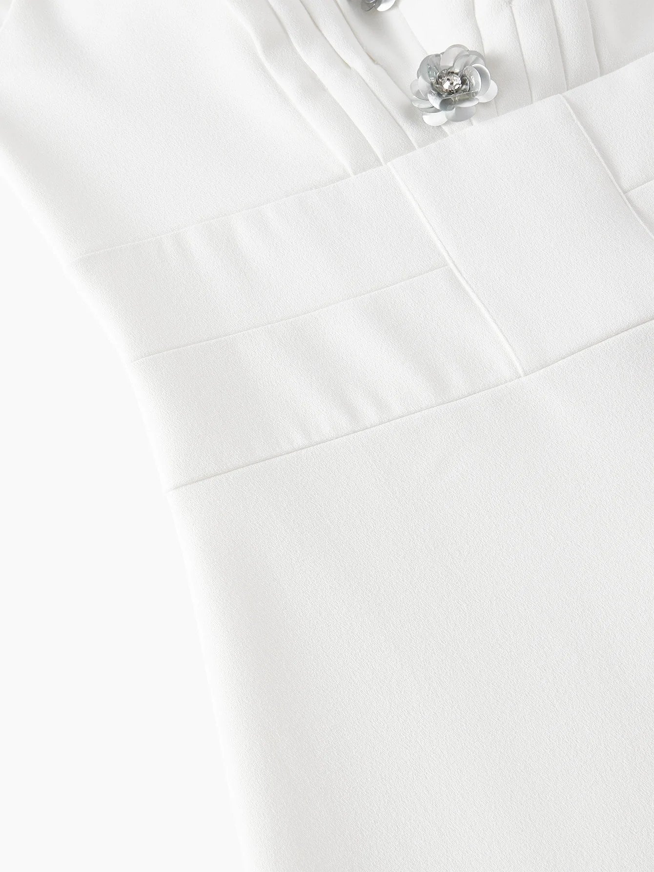 PREMIUM FLOWER BUTTON ZIPPER DRESS