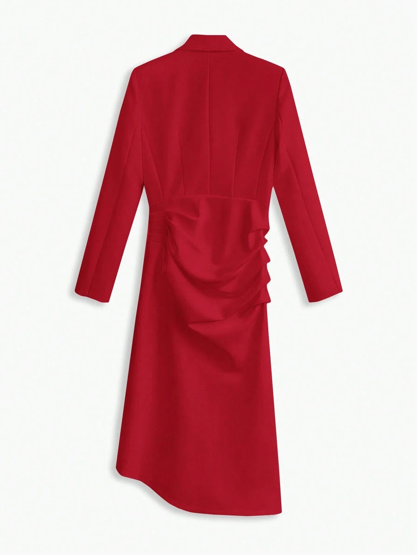 PREMIUM FOLD PLEATED BUTTON DECOR DRESS