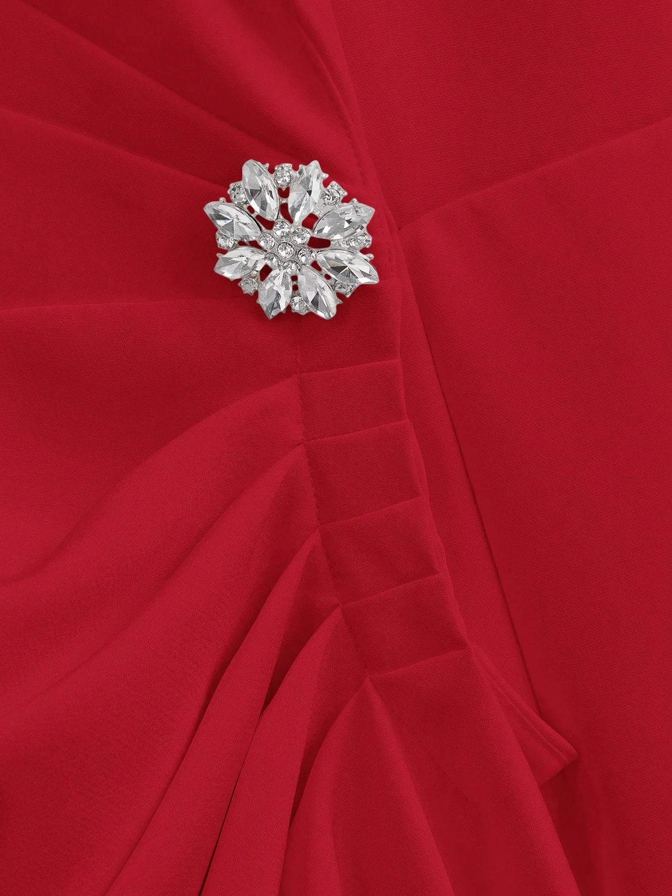 PREMIUM FOLD PLEATED BUTTON DECOR DRESS