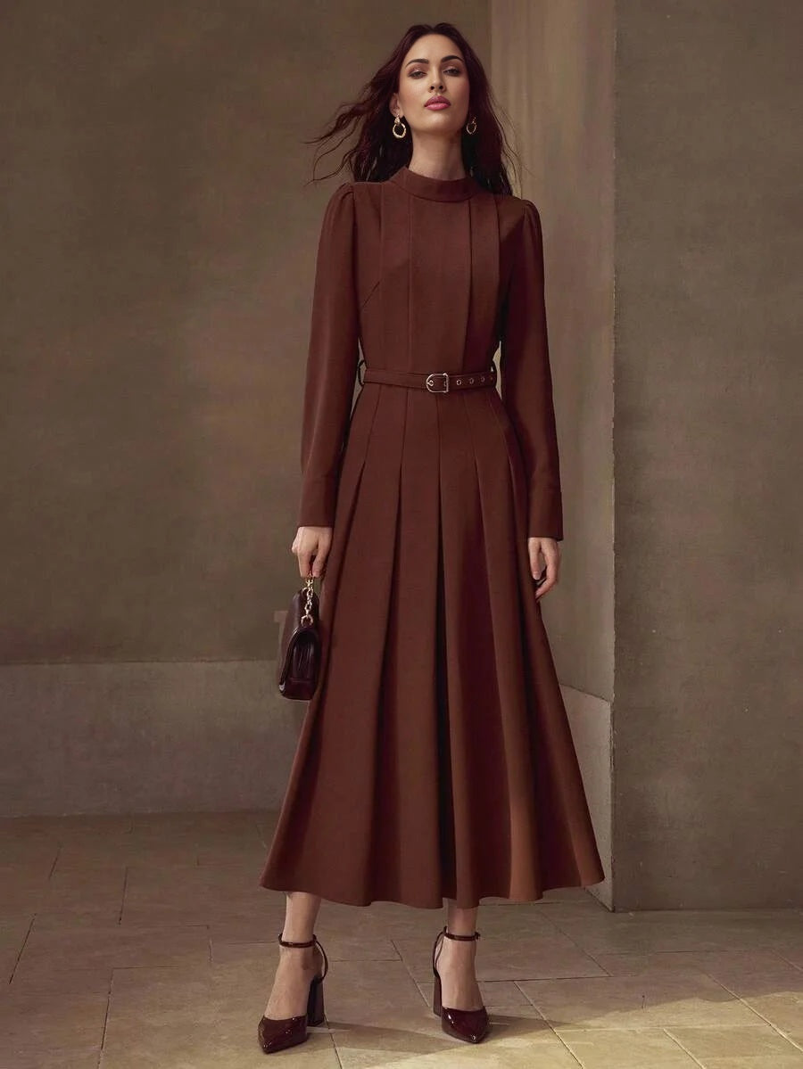 PREMIUM FOLD PLEATED STRUCTURED DRESS