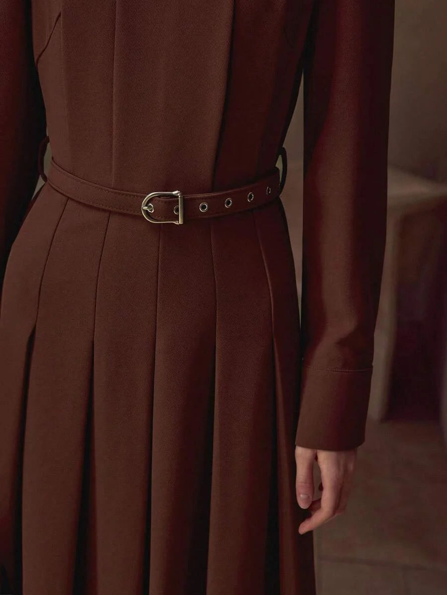 PREMIUM FOLD PLEATED STRUCTURED DRESS