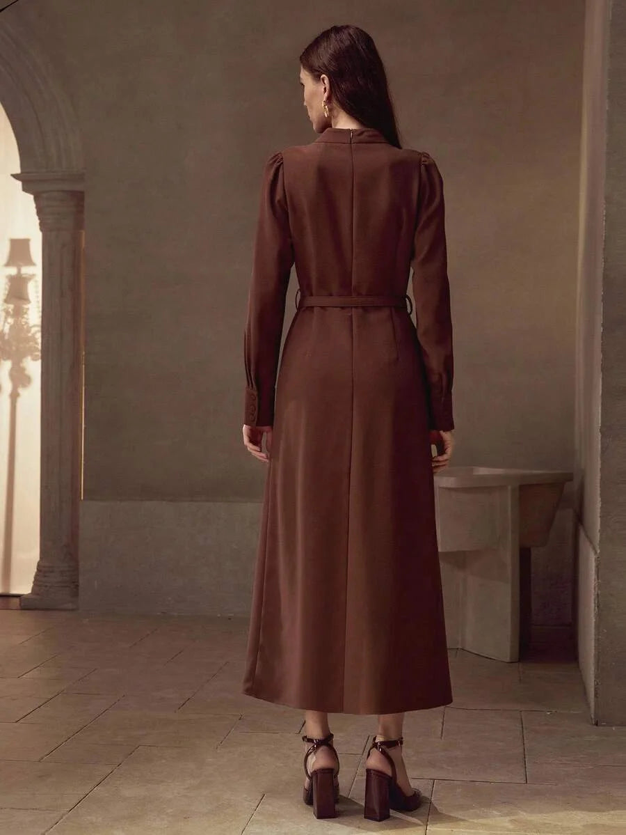 PREMIUM FOLD PLEATED STRUCTURED DRESS