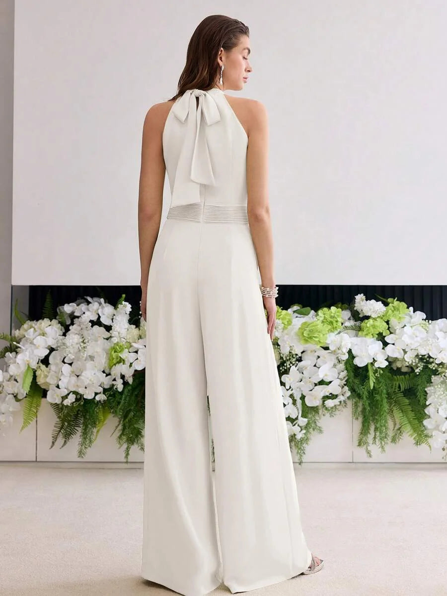 PREMIUM FOLD PLEATED WIDE LEG JUMPSUIT