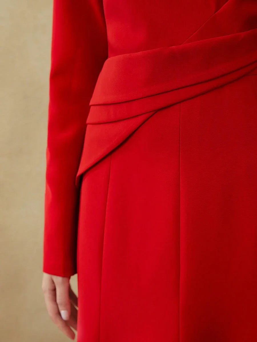 PREMIUM FOLD WAIST LONG DRESS