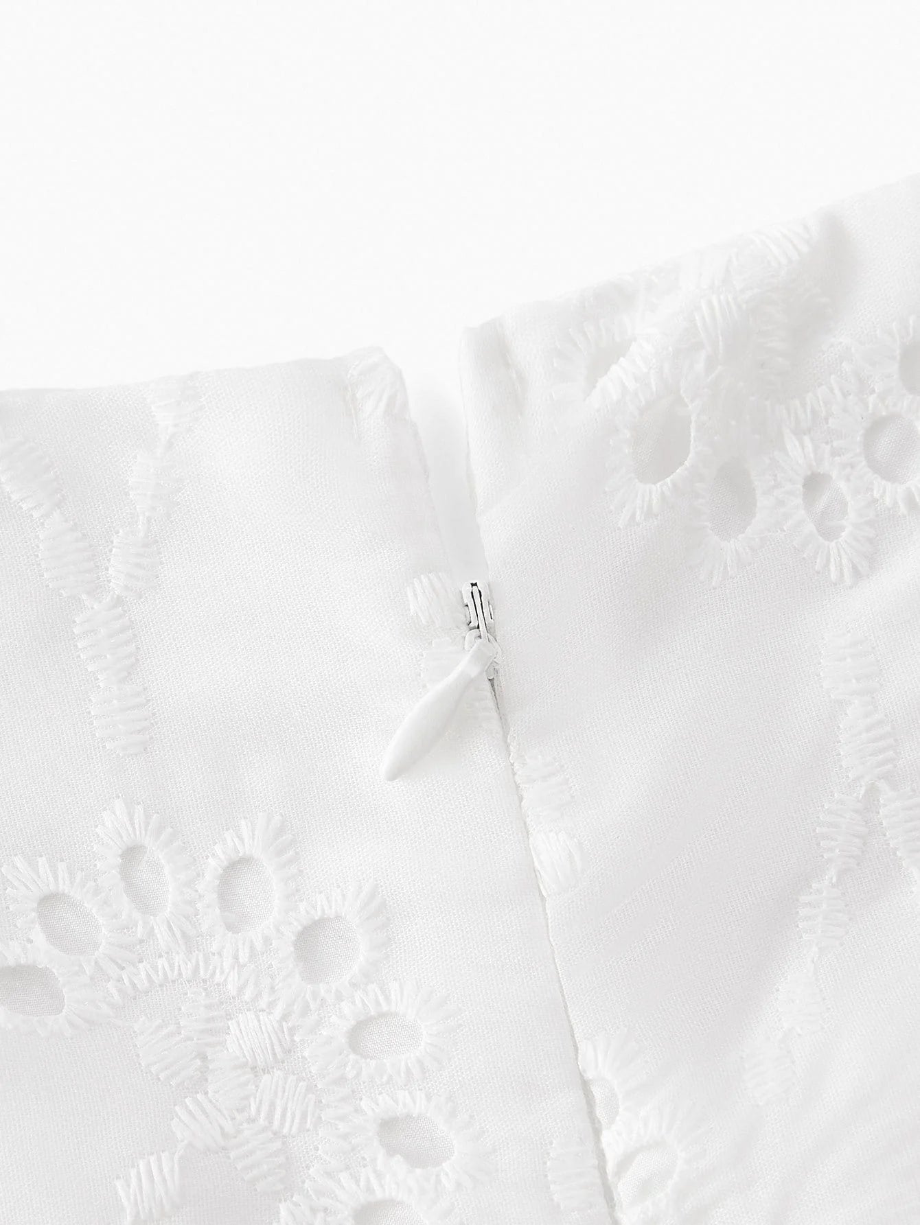 PREMIUM FRUIT PRINT EYELET EMBROIDERY DRESS