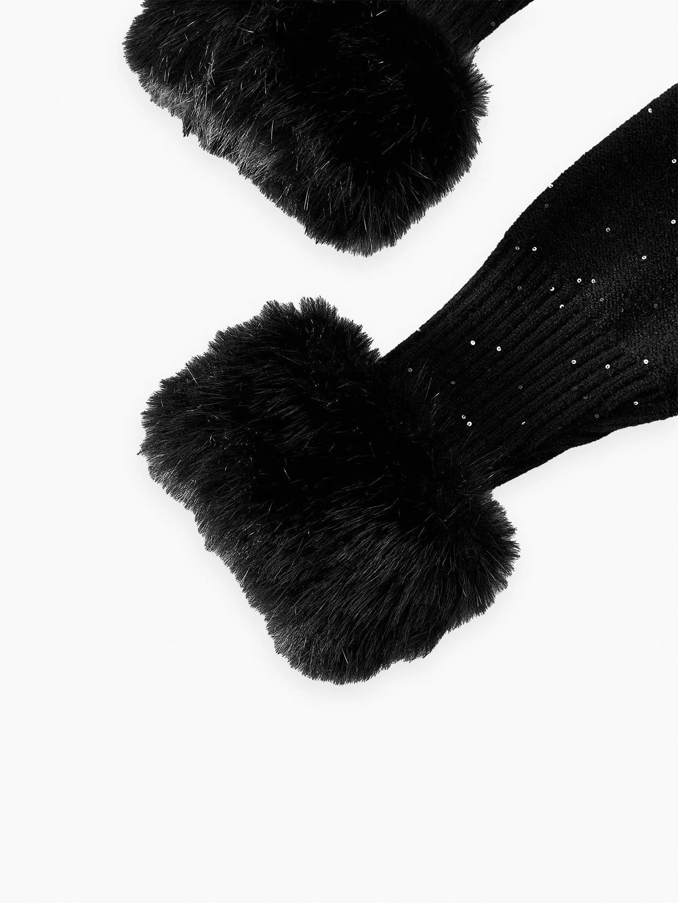 PREMIUM FURRY TRIM CONTRAST SEQUIN CARDIGAN FOR AUTUMN amp WINTER