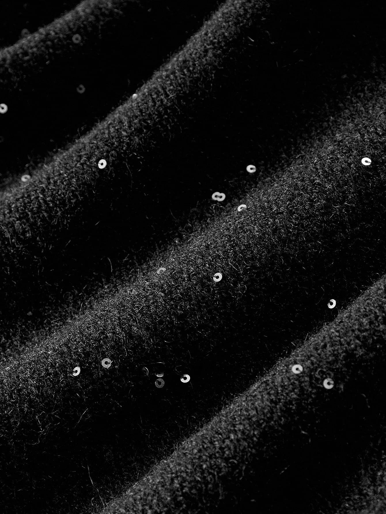 PREMIUM FURRY TRIM CONTRAST SEQUIN CARDIGAN FOR AUTUMN amp WINTER