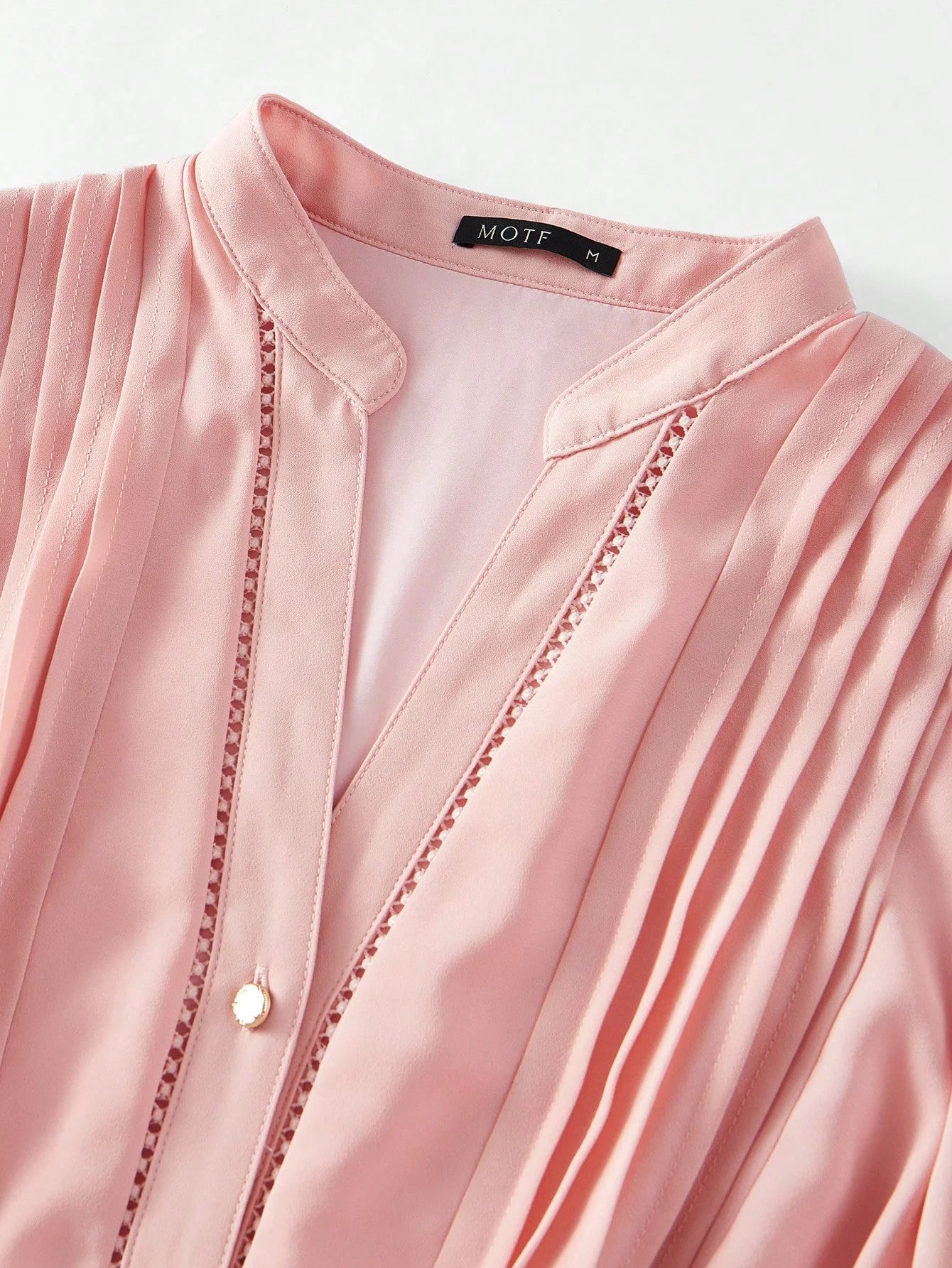 PREMIUM GATHERED NOTCHED V NECK DRESS